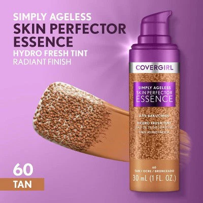 COVERGIRL Simply Ageless Skin Perfector Essence Foundation 60 Tan 1 fl oz - New - Image 6