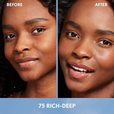 COVERGIRL Simply Ageless Skin Perfector Essence Foundation 75 Rich Deep 1 fl oz - New - Image 3