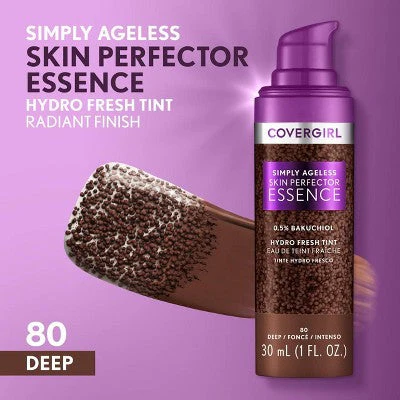 COVERGIRL Simply Ageless Skin Perfector Essence Foundation 80 Deep 1 fl oz - Imperfect Container - Image 6