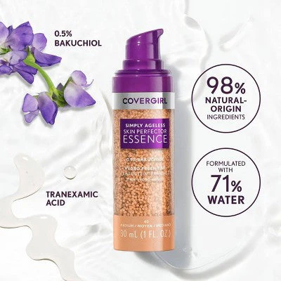 COVERGIRL Simply Ageless Skin Perfector Essence Foundation 80 Deep 1 fl oz - Imperfect Container - Image 8