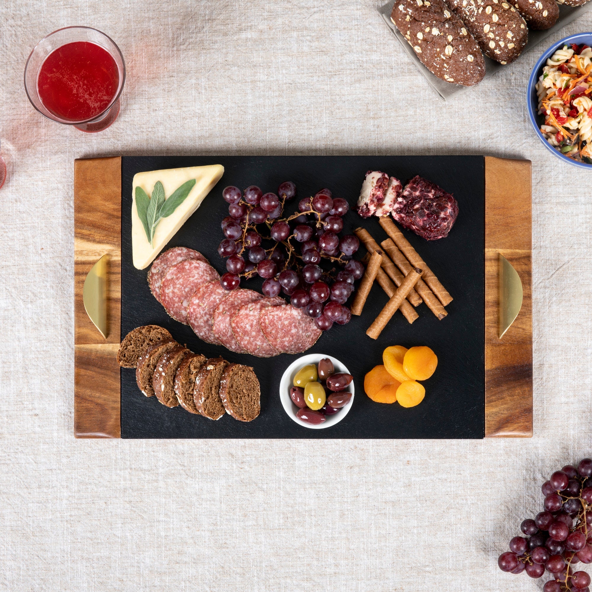Covina Acacia and Slate Serving Tray - Image 3