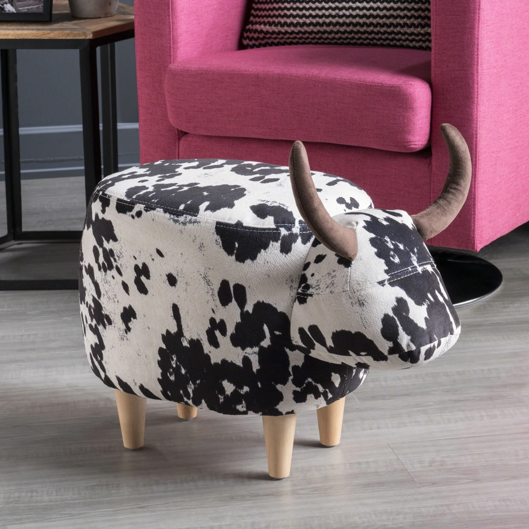 Cow Shaped Ottoman Footstool - Image 6