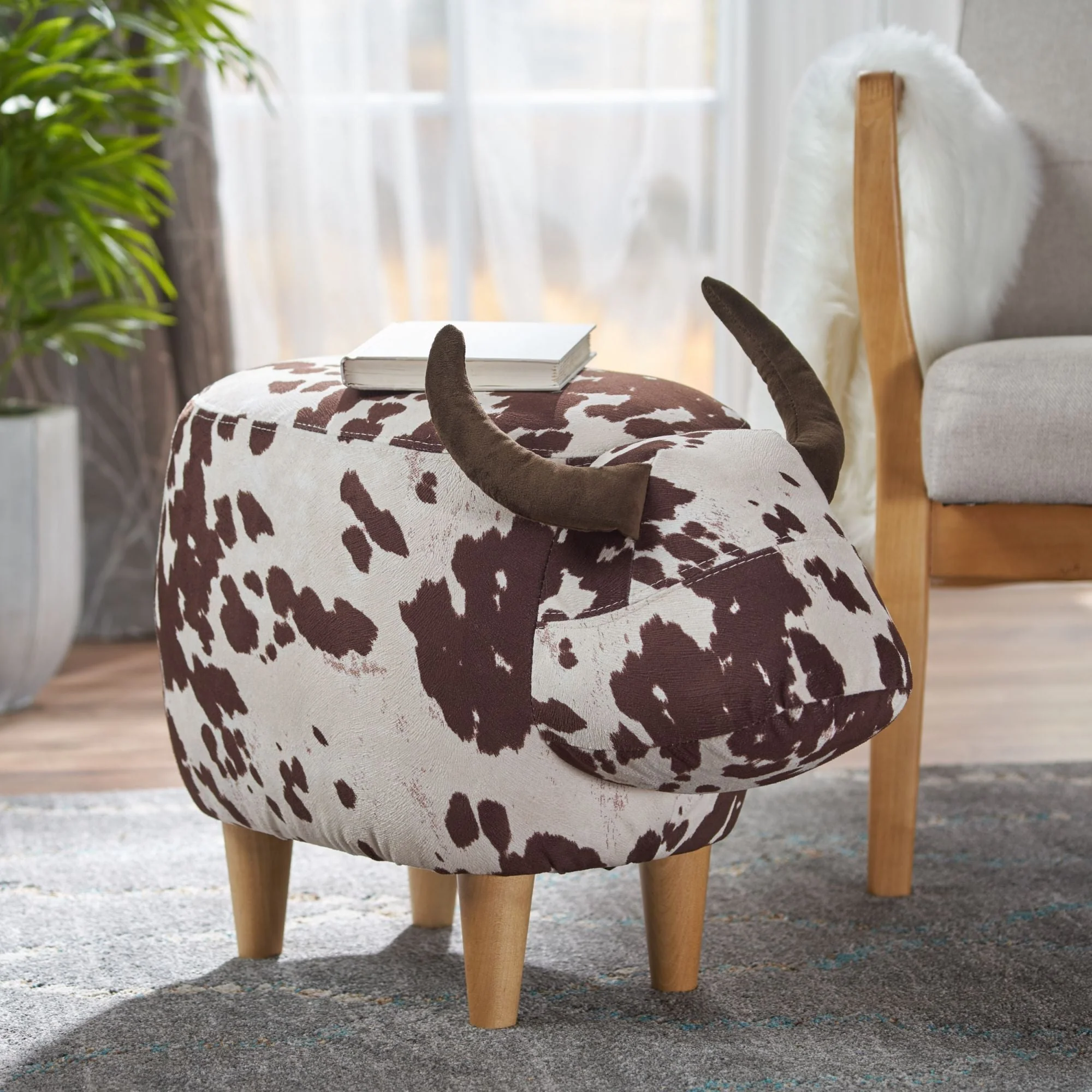 Cow Shaped Ottoman Footstool - Image 8