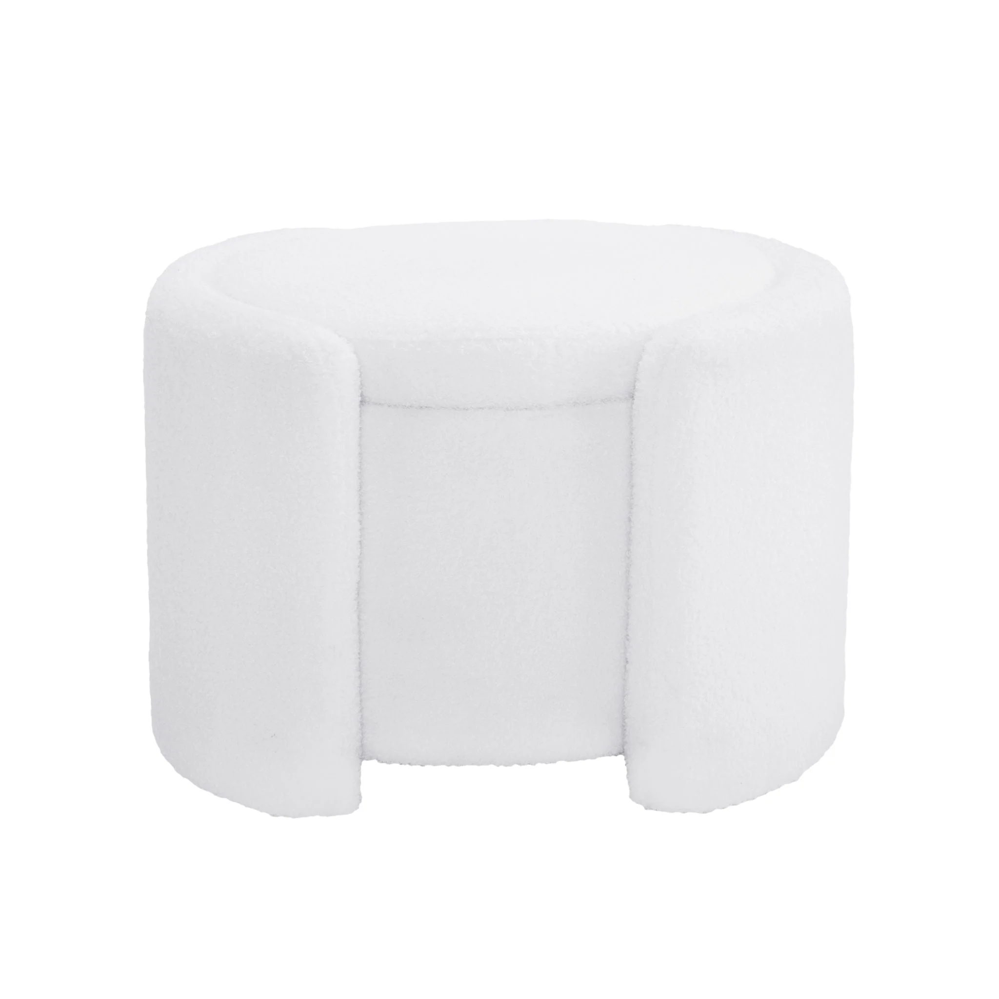 Cozy Boucle Storage Ottoman, Stylish Comfort With Hidden Storage - Image 2