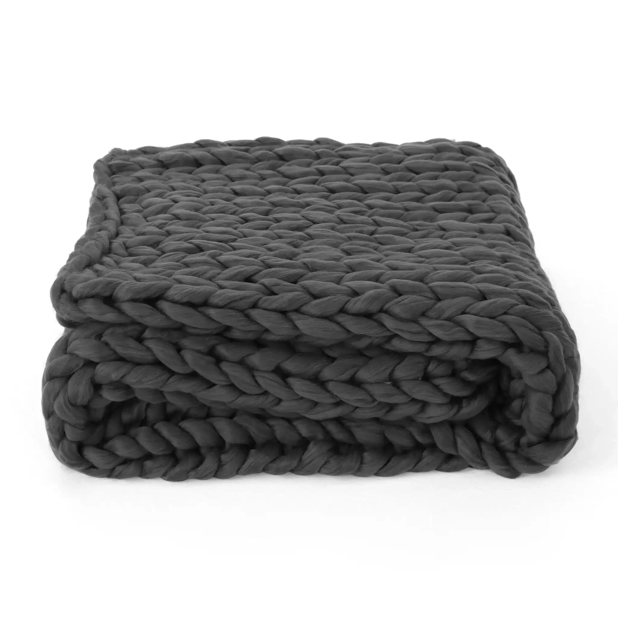 Cozy Knitted Acrylic Throw Blanket With Double Sided Design - Image 2