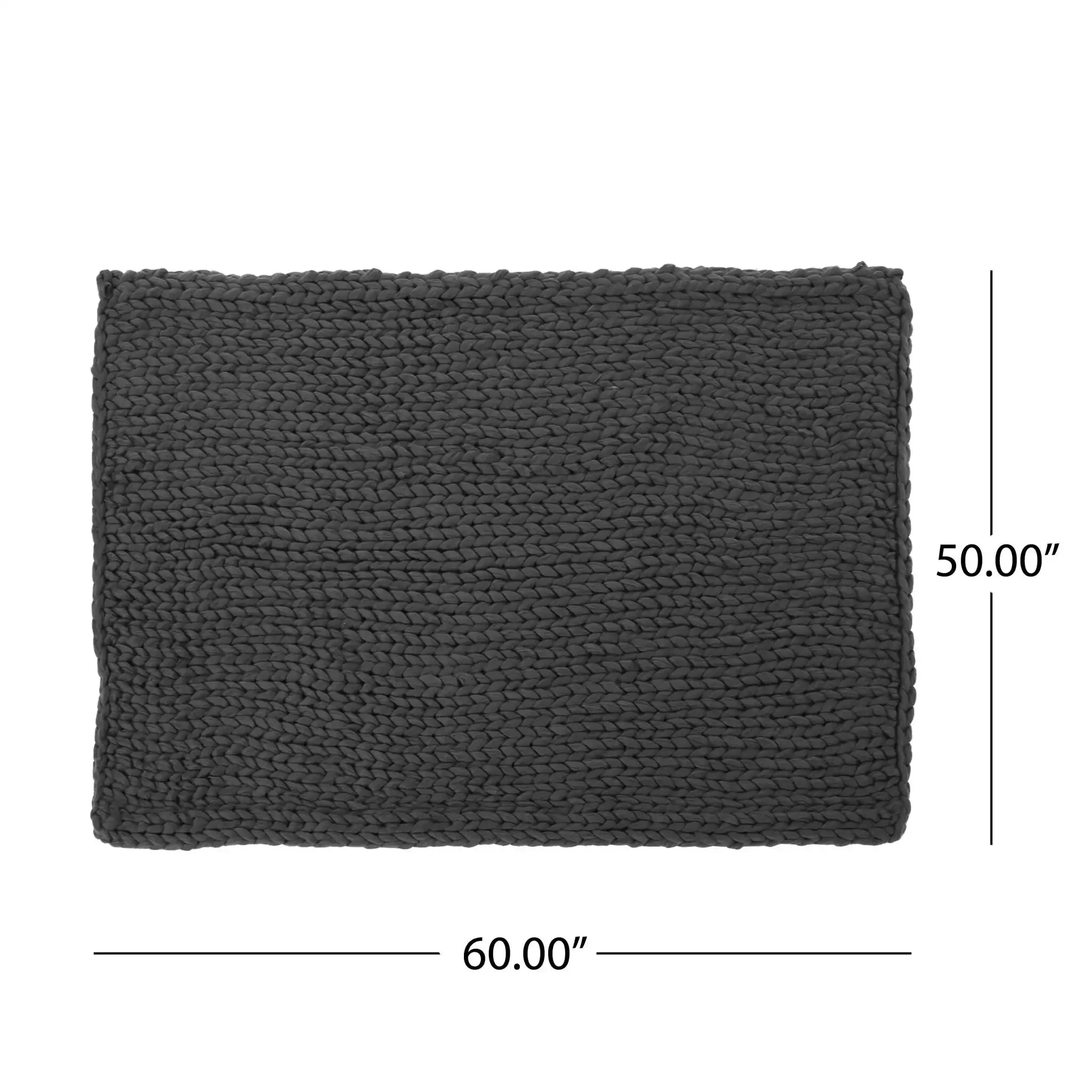 Cozy Knitted Acrylic Throw Blanket With Double Sided Design - Image 6