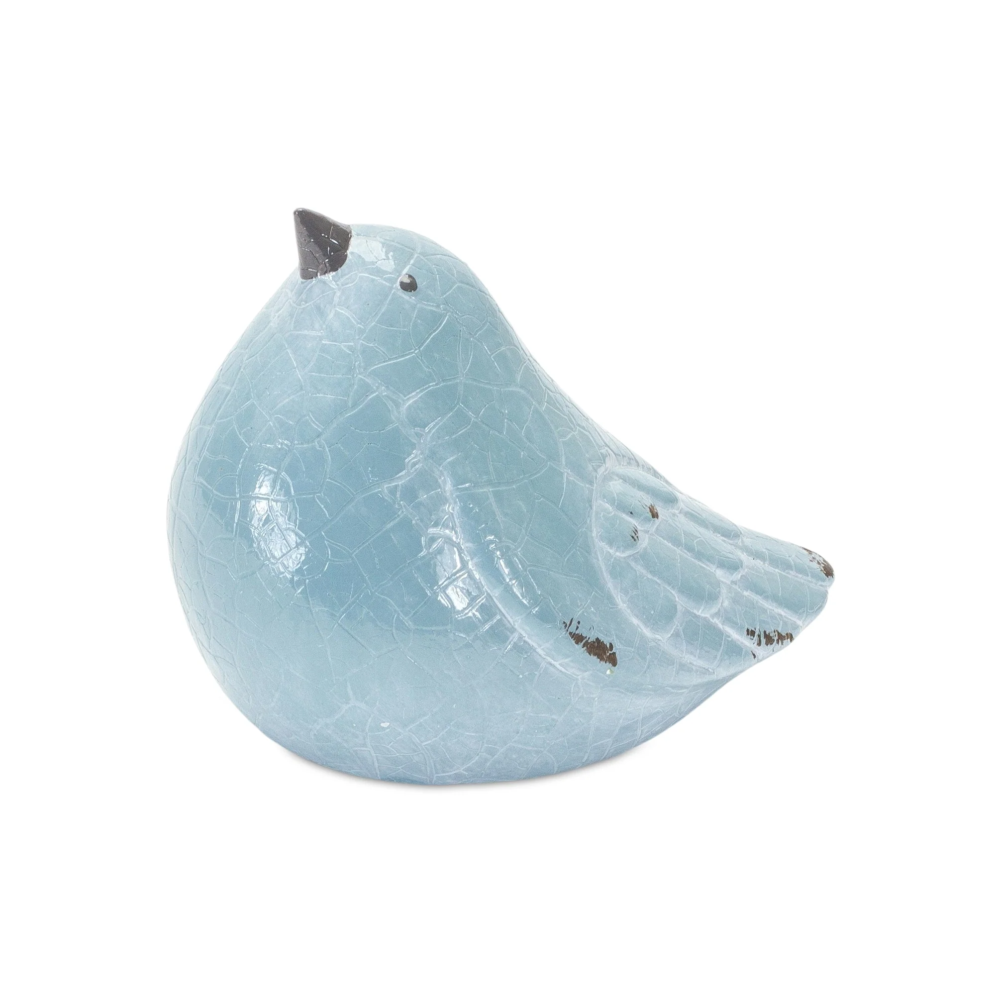 Cracked Terra Cotta Bird Figurine with Distressed Finish (Set of 4) - Image 4
