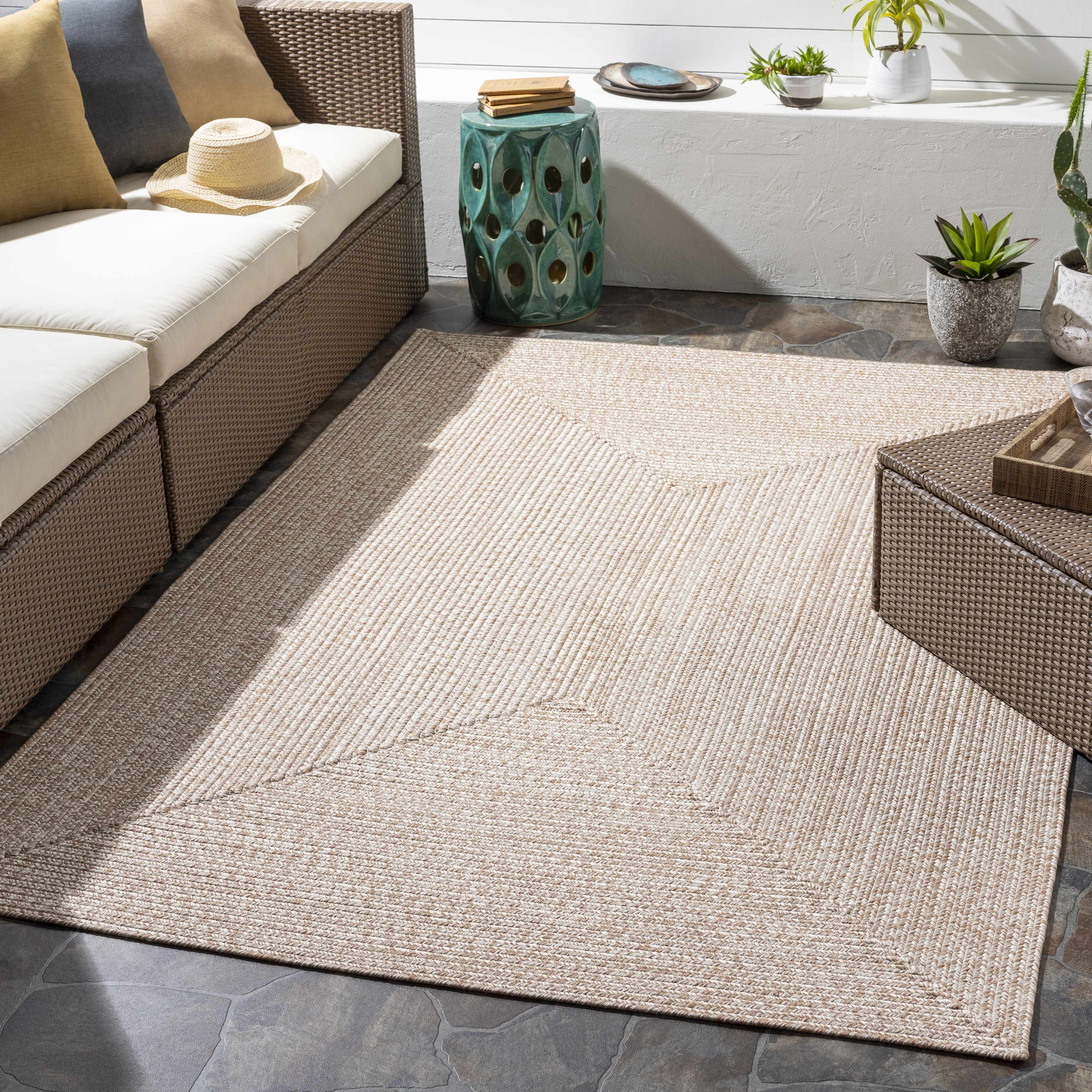 Cream Braided Faux Jute Rug - Image 3