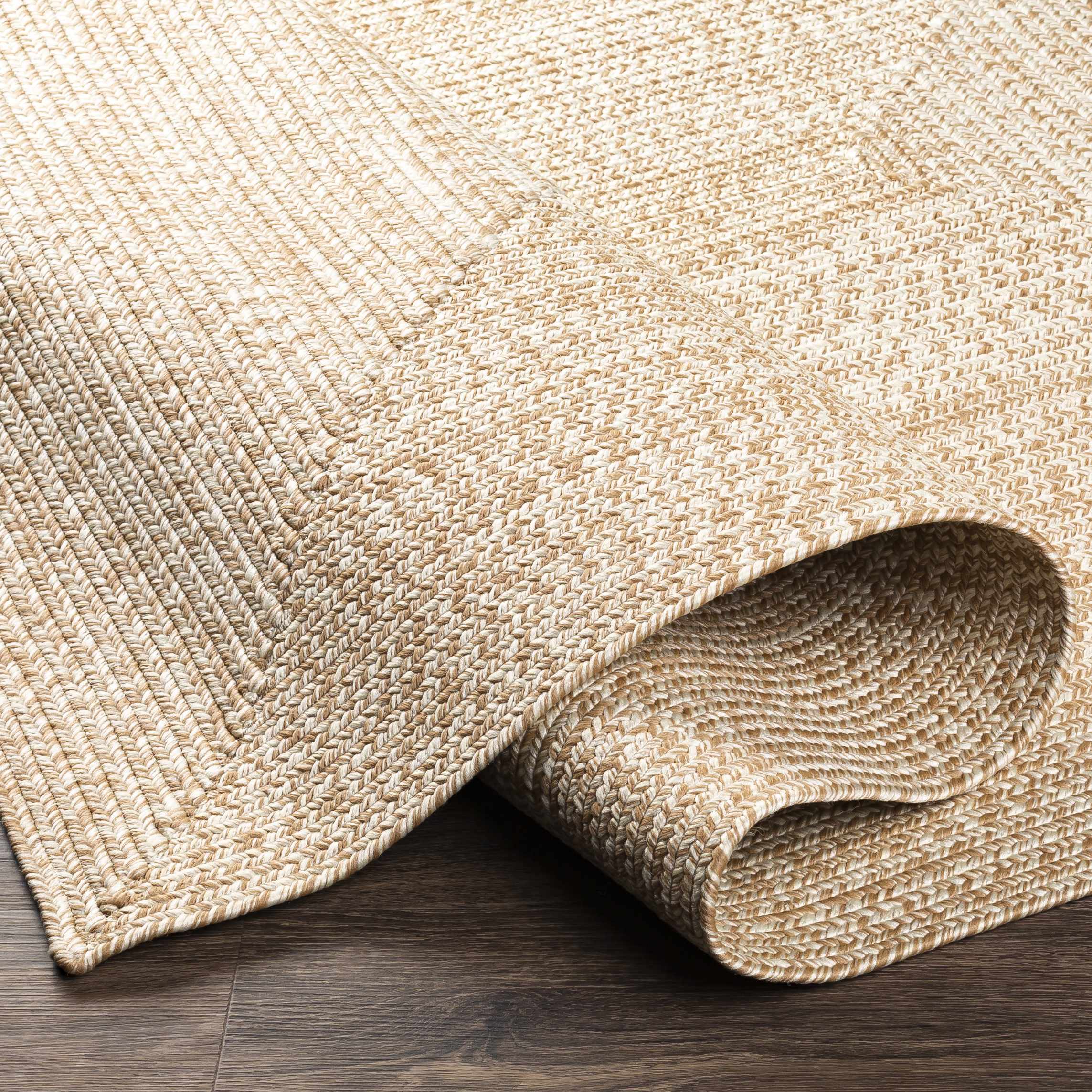 Cream Braided Faux Jute Rug - Image 6
