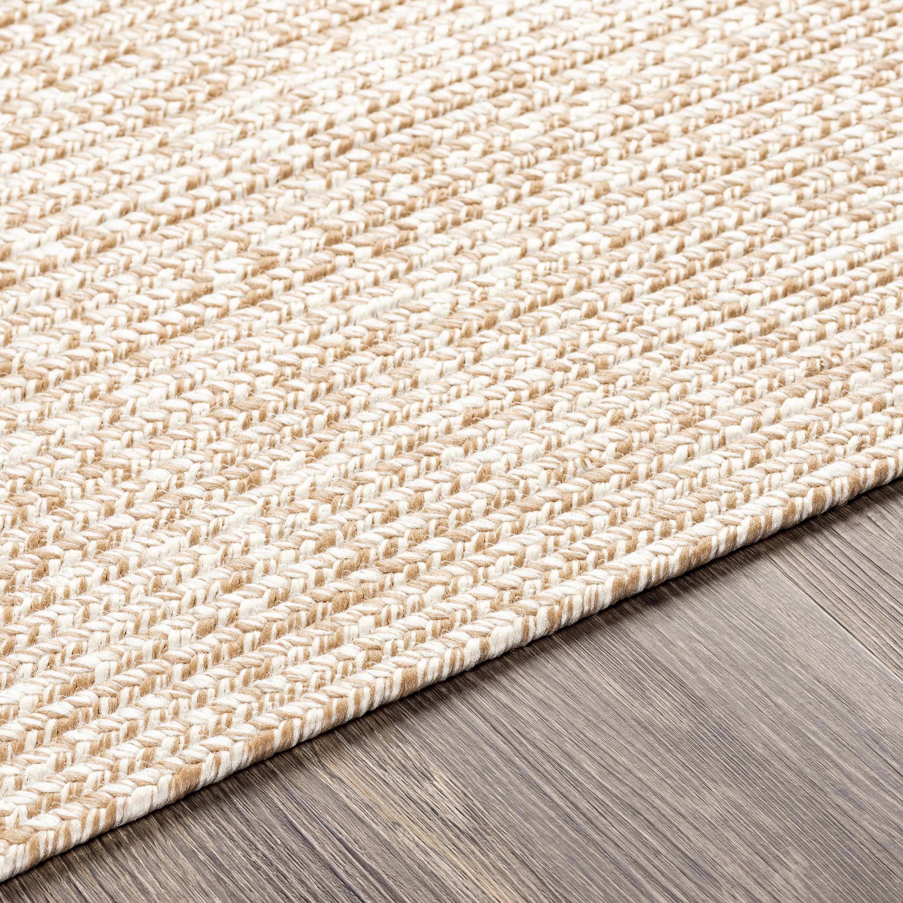 Cream Braided Faux Jute Rug - Image 8