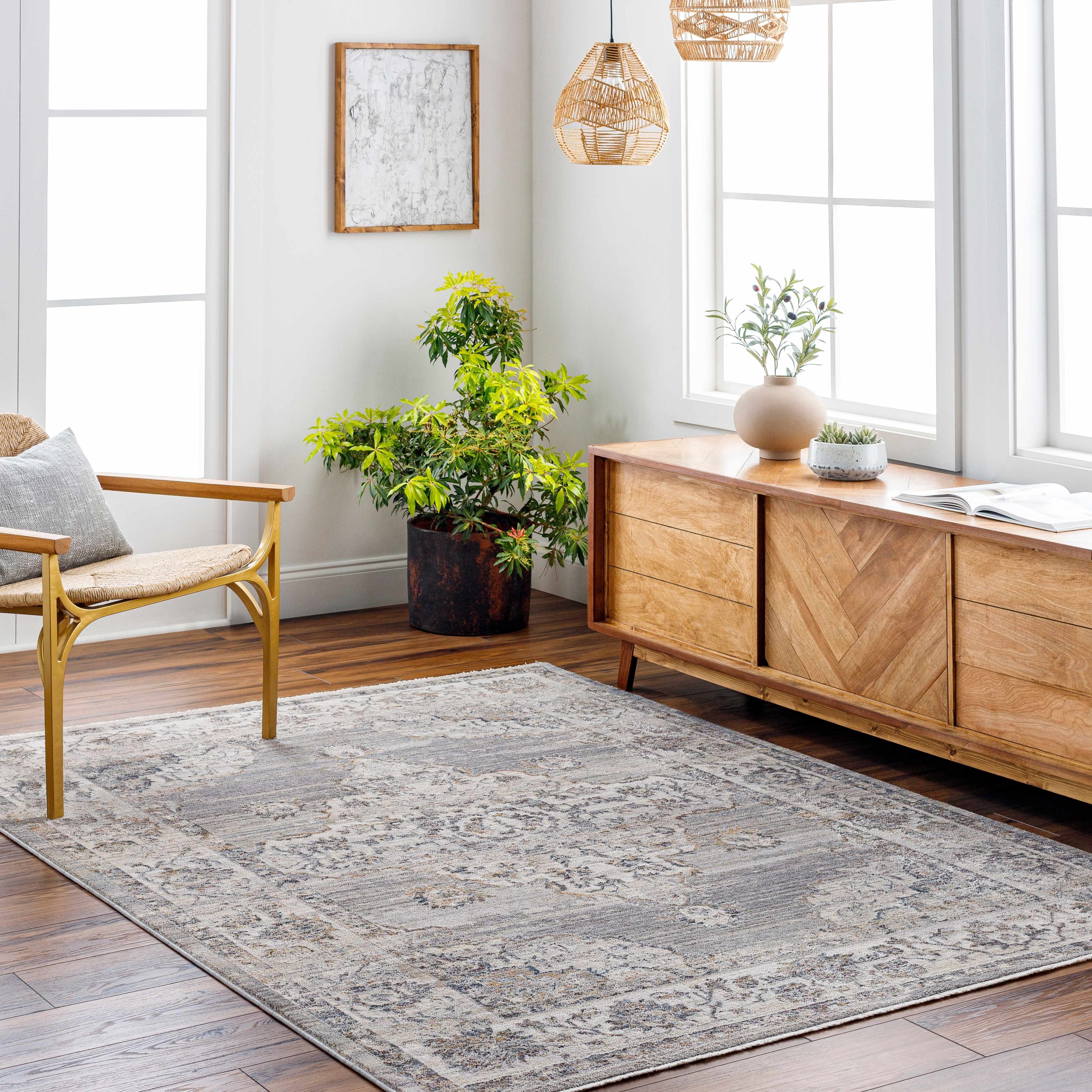 Cream Brown Zola Area Rug - Clearance - Image 2