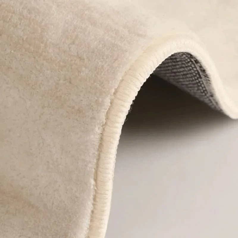Cream Irregular Area Rug Non Slip Modern Nordic Wave Floor Mat - Image 5