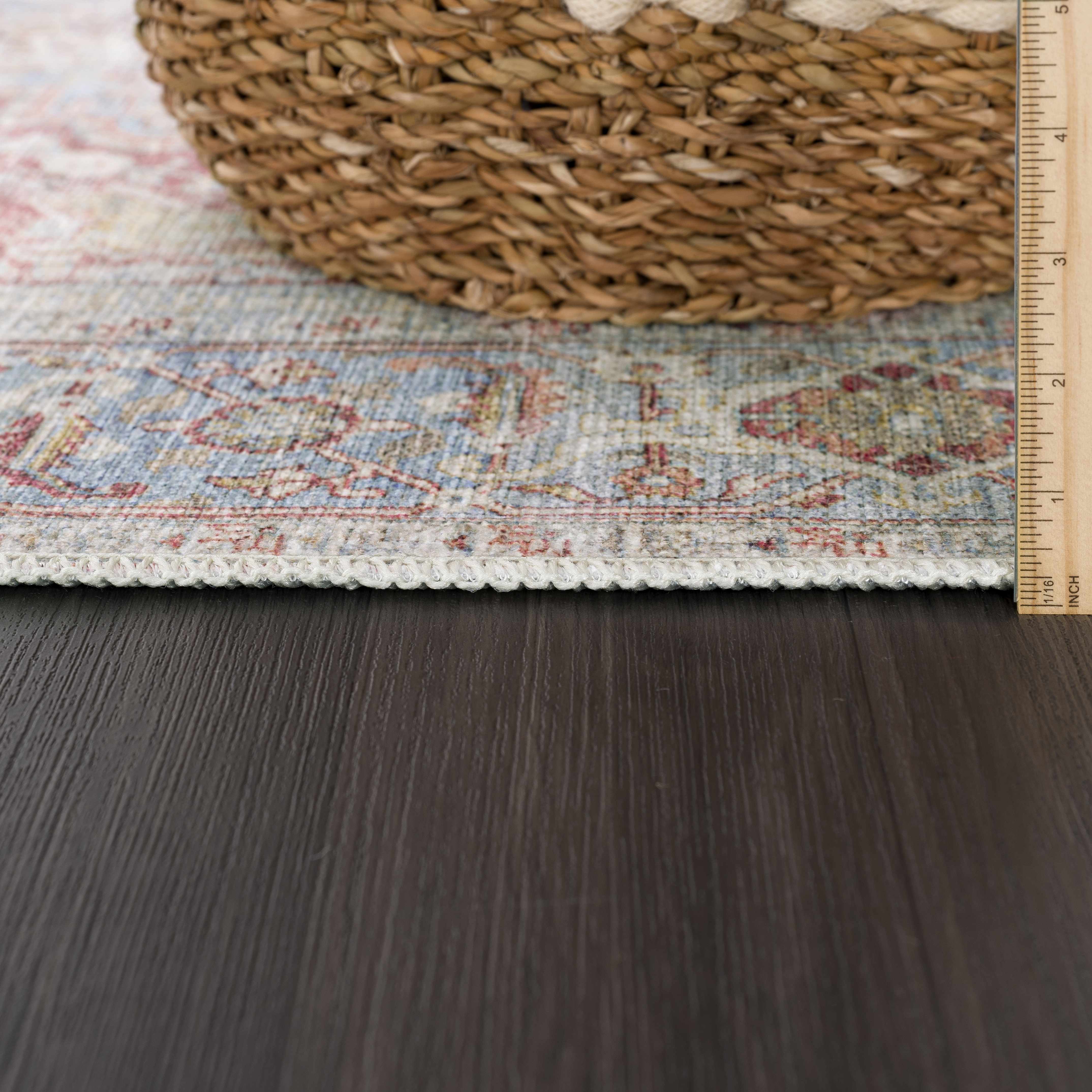 Cream Rust Leeston Washable Rug - Clearance - Image 15