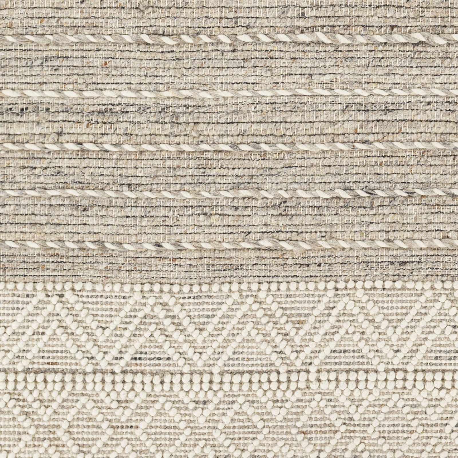 Cream Veruela Wool Blend Braided Tassel Area Rug - Clearance - Image 7