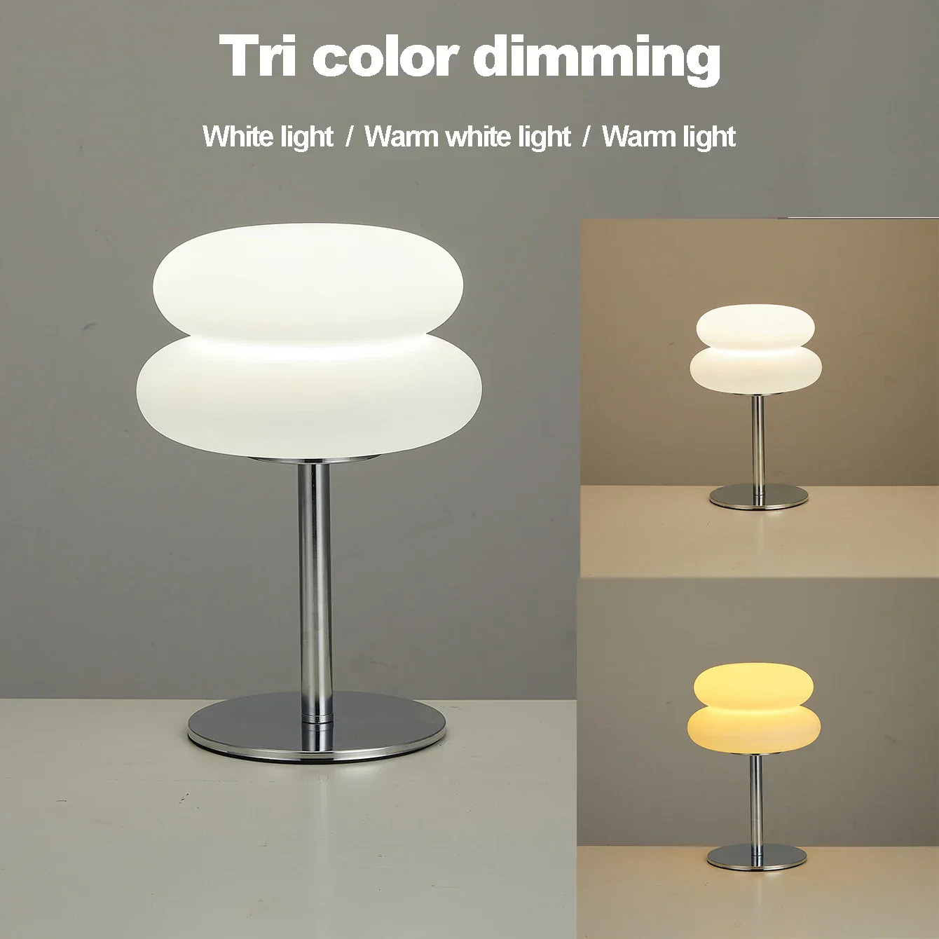 Creamy Style Bedside Table Lamp USB Plug 3 Color Dimmable Living Room Light - Image 2