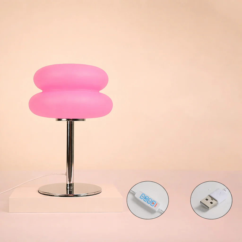 Creamy Style Bedside Table Lamp USB Plug 3 Color Dimmable Living Room Light - Image 9
