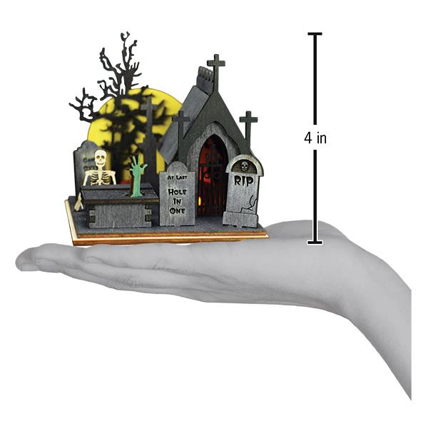 Creepy Cemetery Lighted Halloween Decoration - Image 2