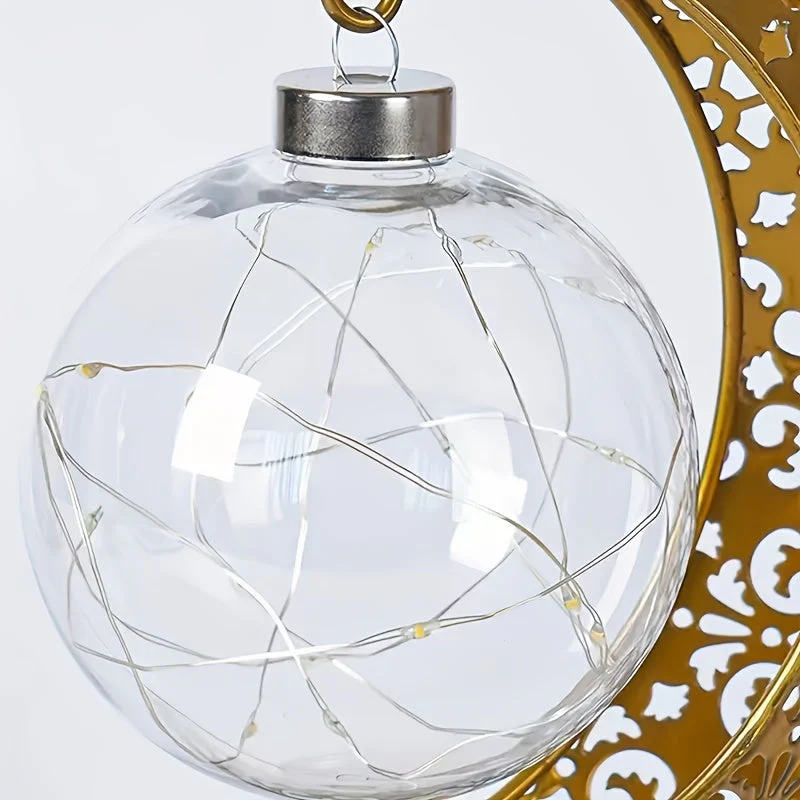 Crescent Moon LED Table Lamp – Festive Decorative Light for Home & Celebration - Image 5