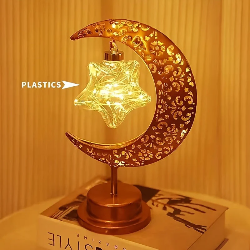 Crescent Moon LED Table Lamp – Festive Decorative Light for Home & Celebration - Image 7