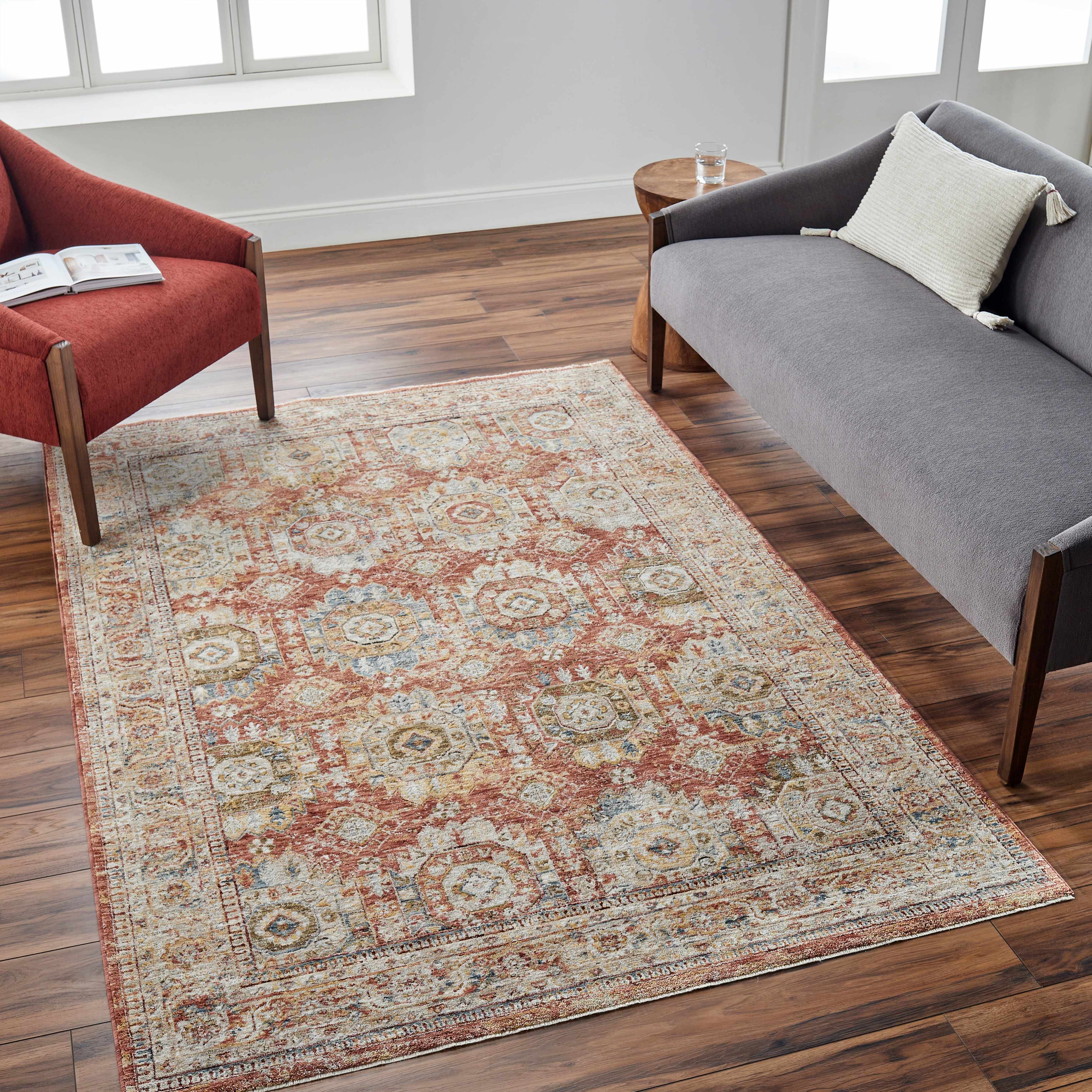 Crescentia Rust Area Rug - Clearance - Image 2