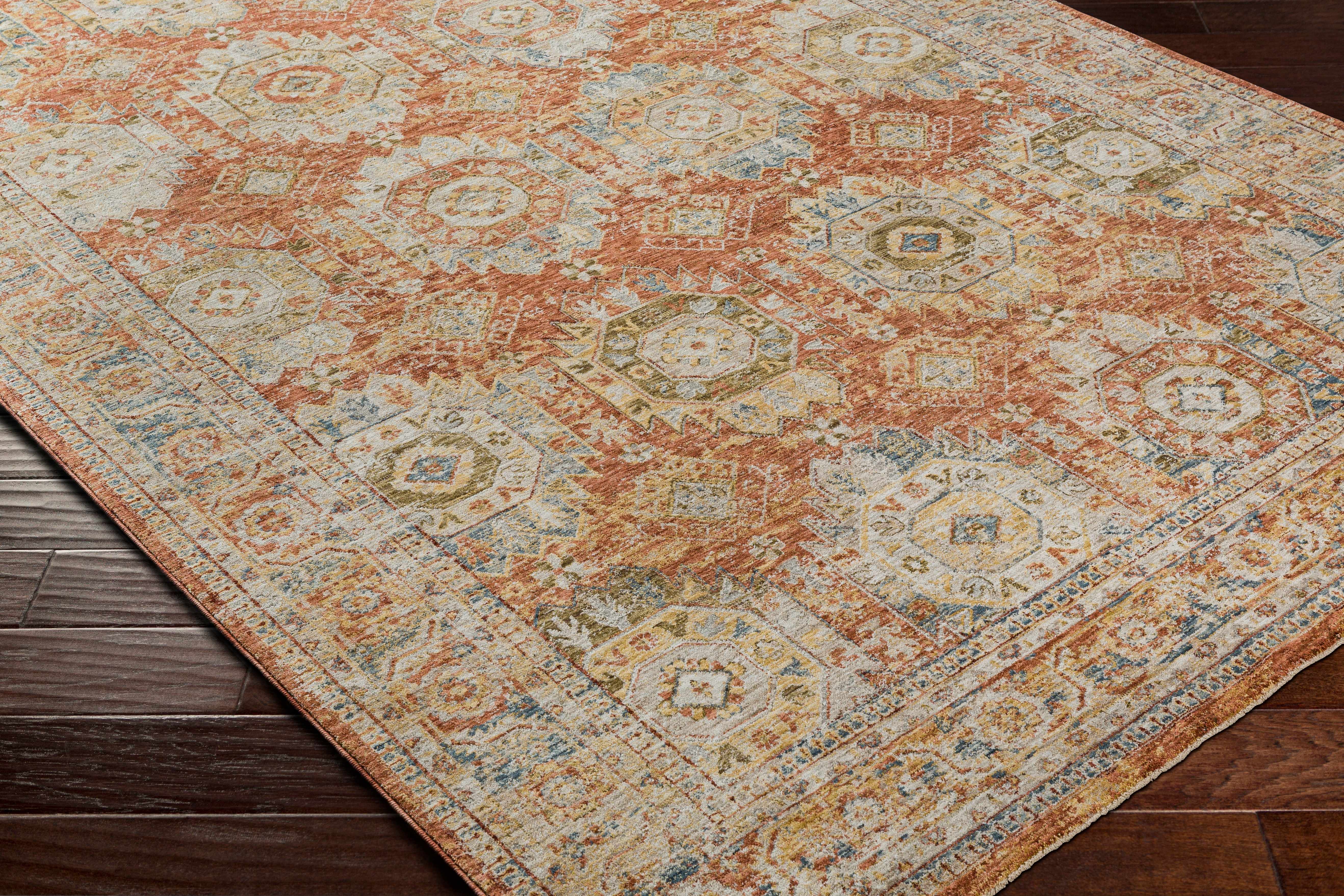Crescentia Rust Area Rug - Clearance - Image 3