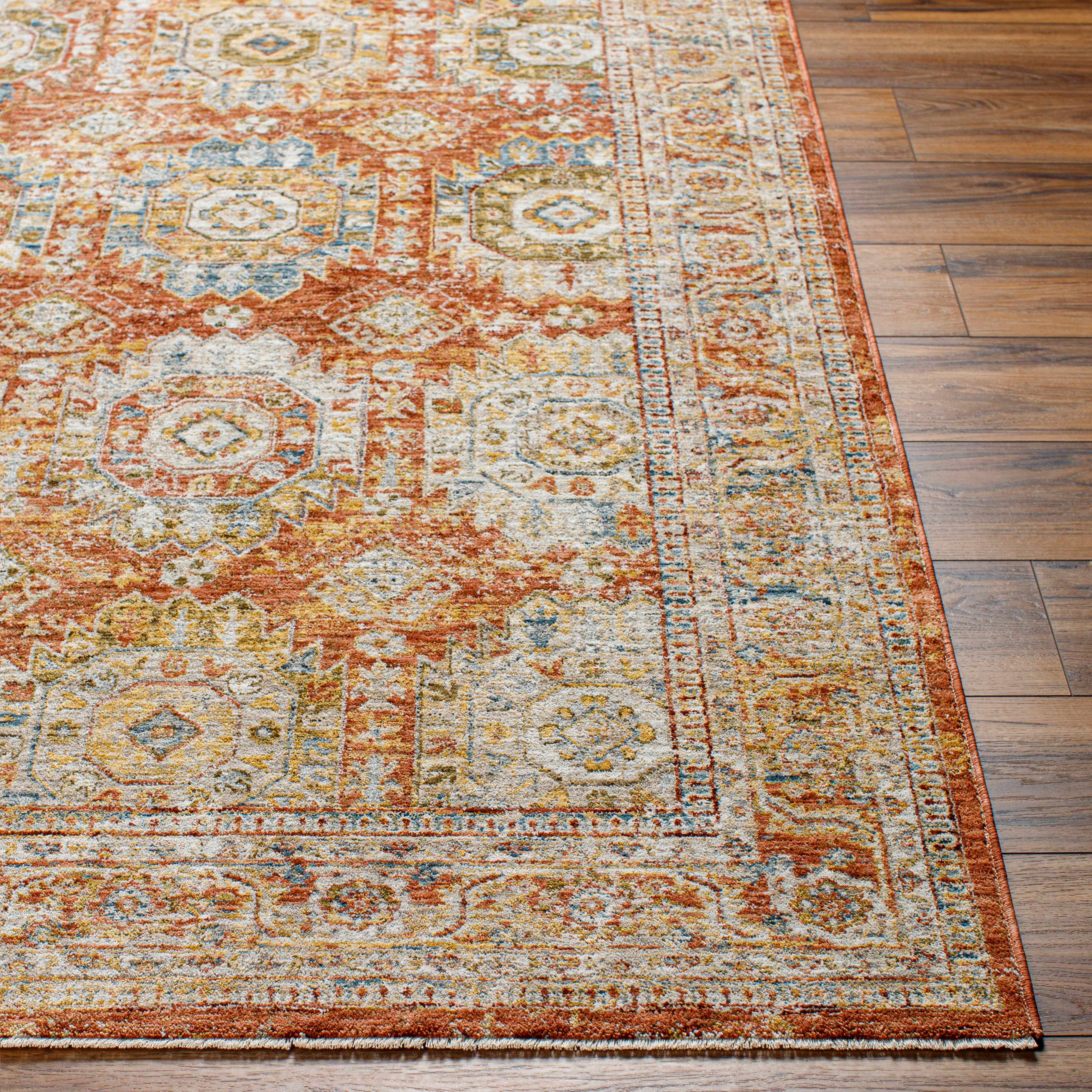 Crescentia Rust Area Rug - Clearance - Image 4