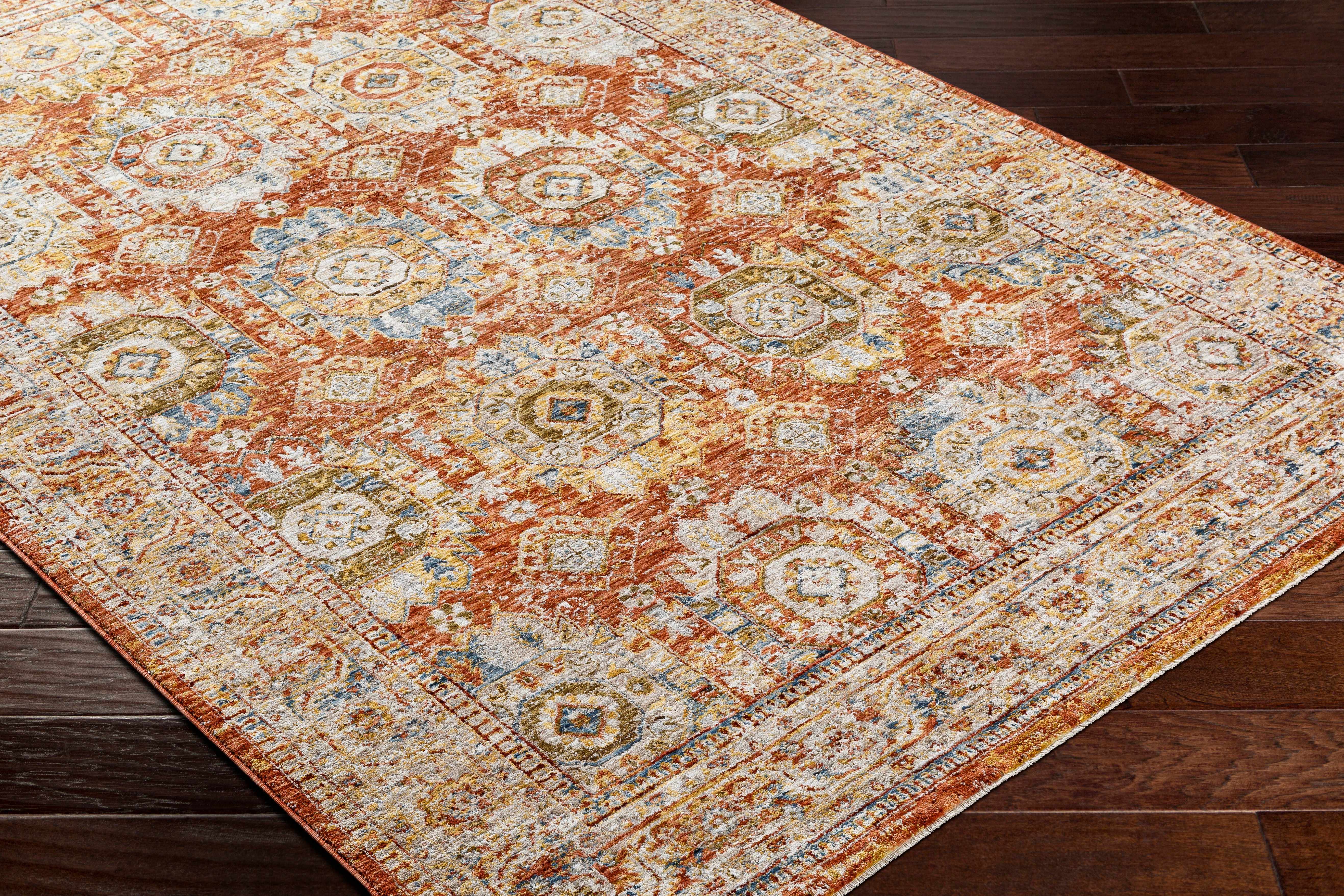 Crescentia Rust Area Rug - Clearance - Image 5