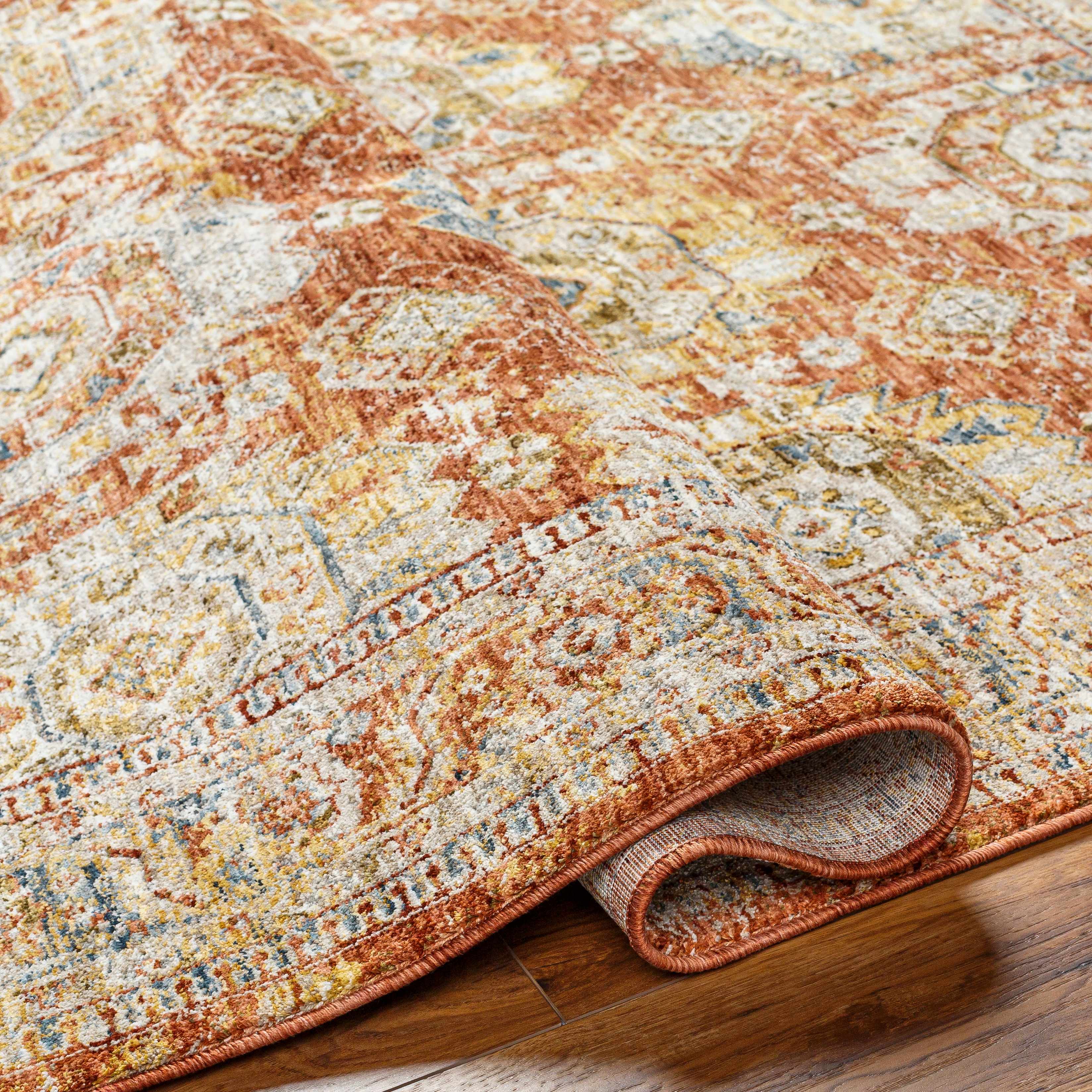 Crescentia Rust Area Rug - Clearance - Image 7