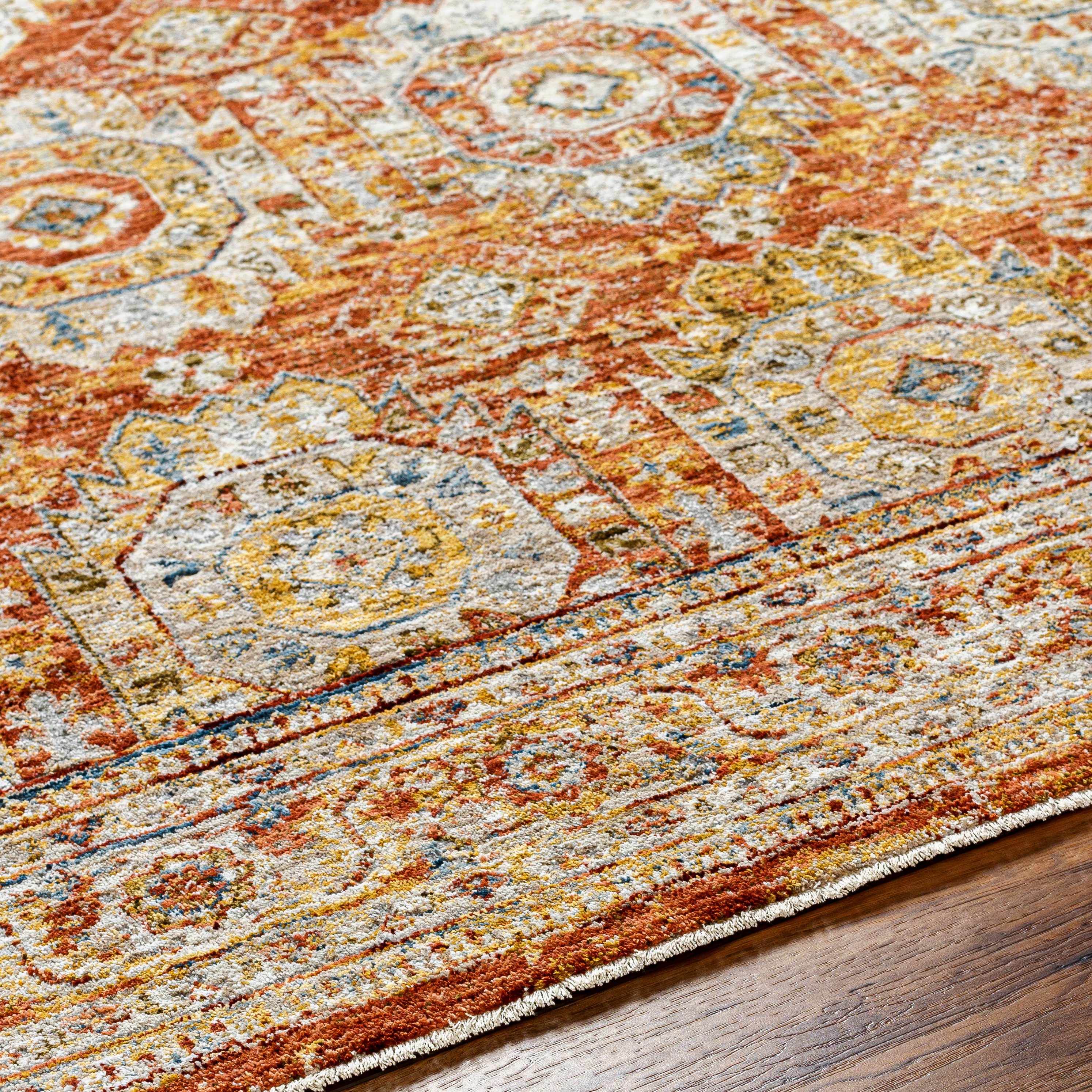Crescentia Rust Area Rug - Clearance - Image 8