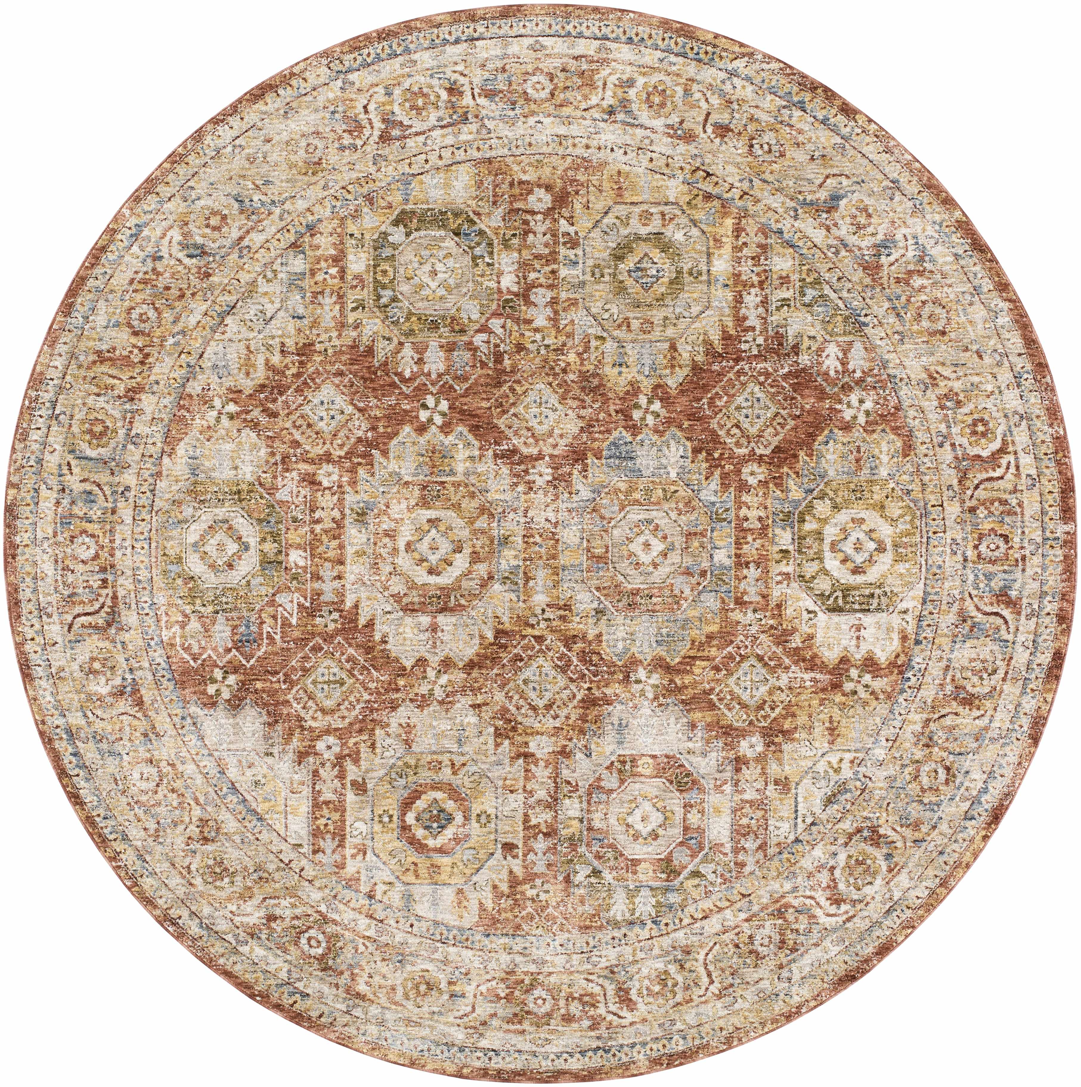 Crescentia Rust Area Rug - Clearance - Image 9
