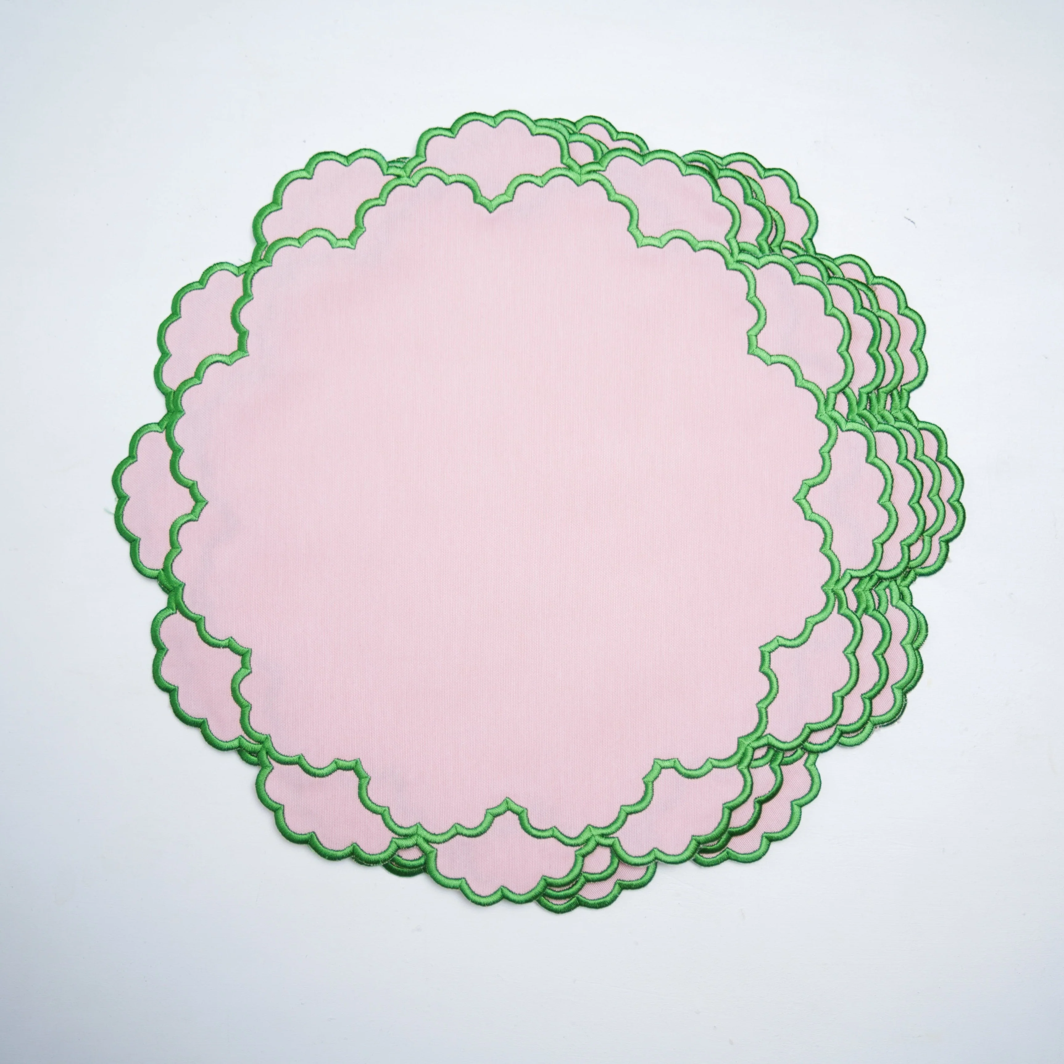 CRESSIDA LIGHT PINK ROUND FABRIC PLACEMAT - Image 6