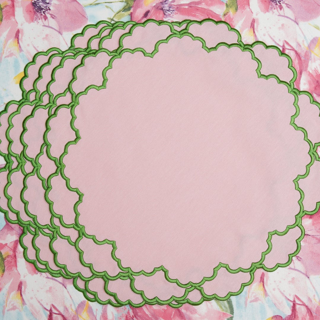 CRESSIDA LIGHT PINK ROUND FABRIC PLACEMAT - Image 7