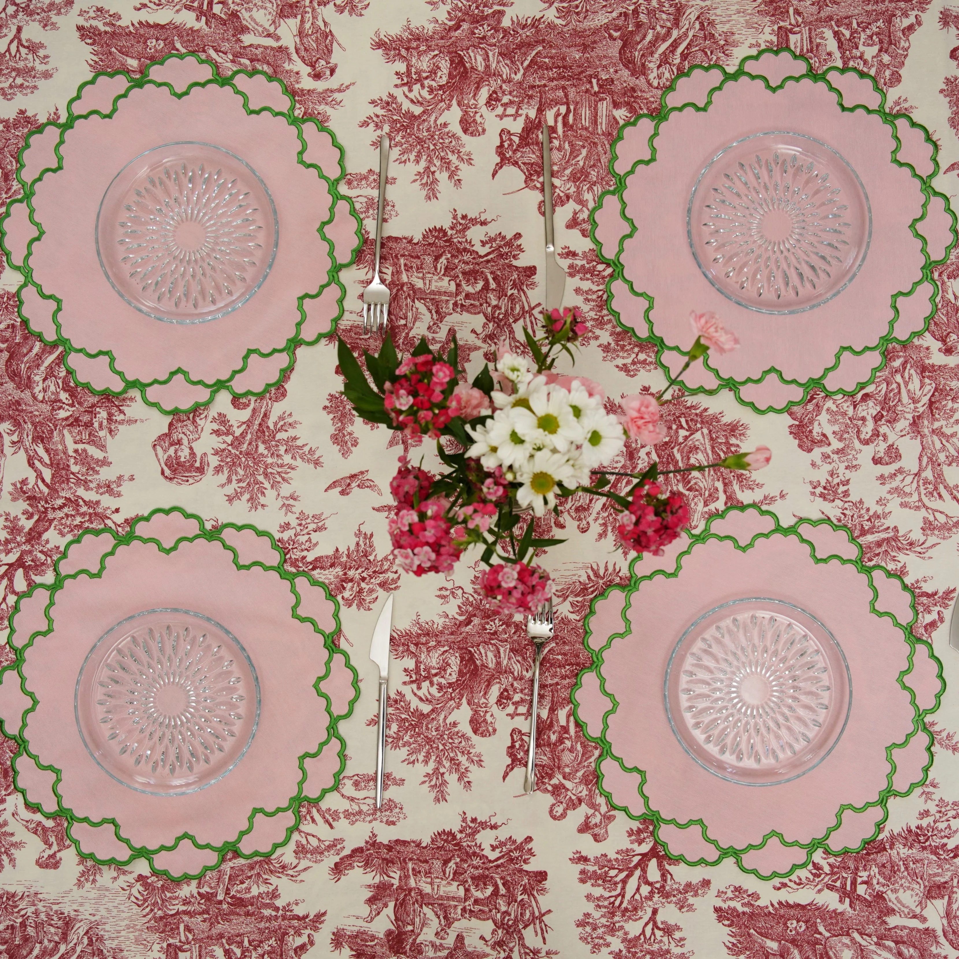 CRESSIDA LIGHT PINK ROUND FABRIC PLACEMAT - Image 8
