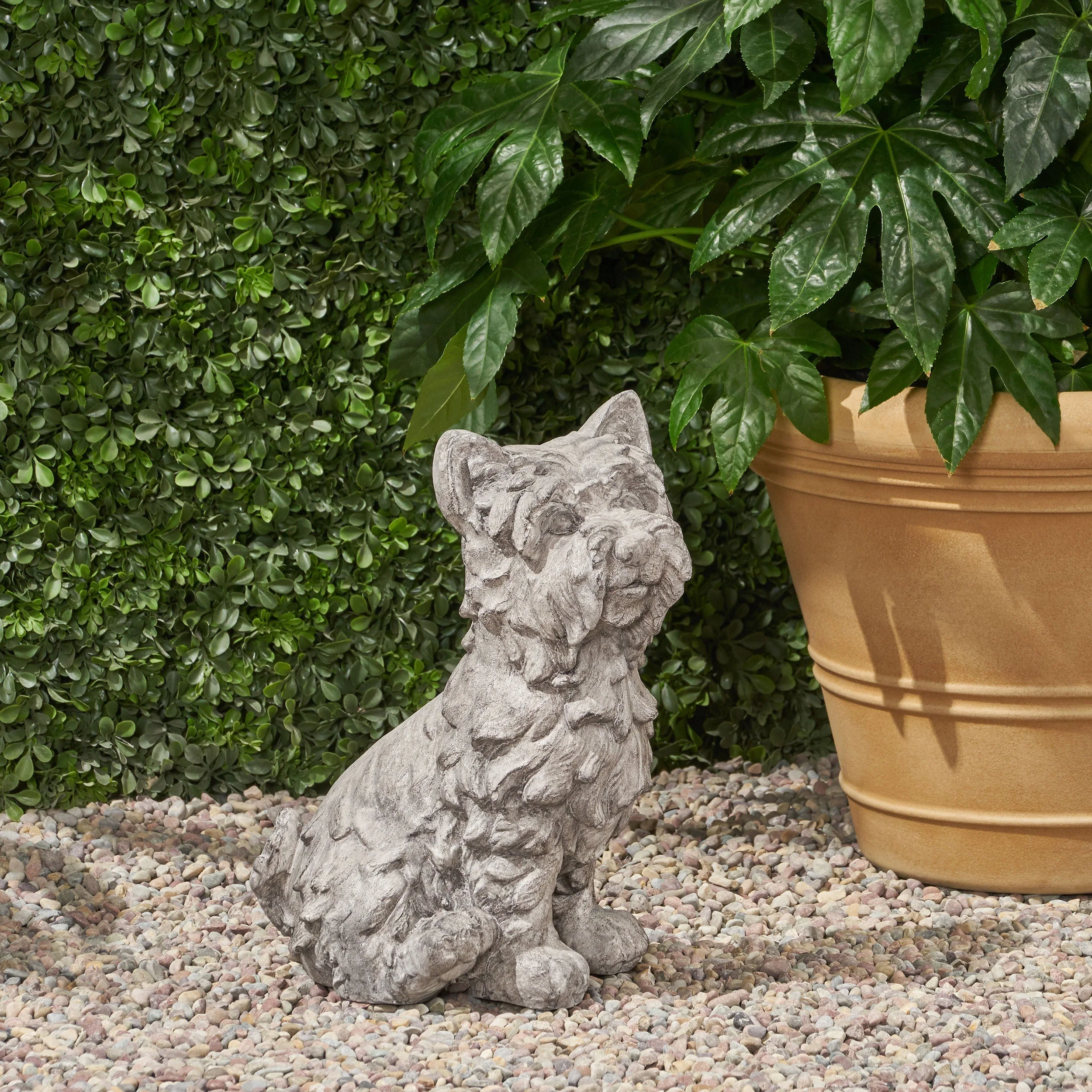 Cricket Dog Cast Stone Garden Statue - Image 3
