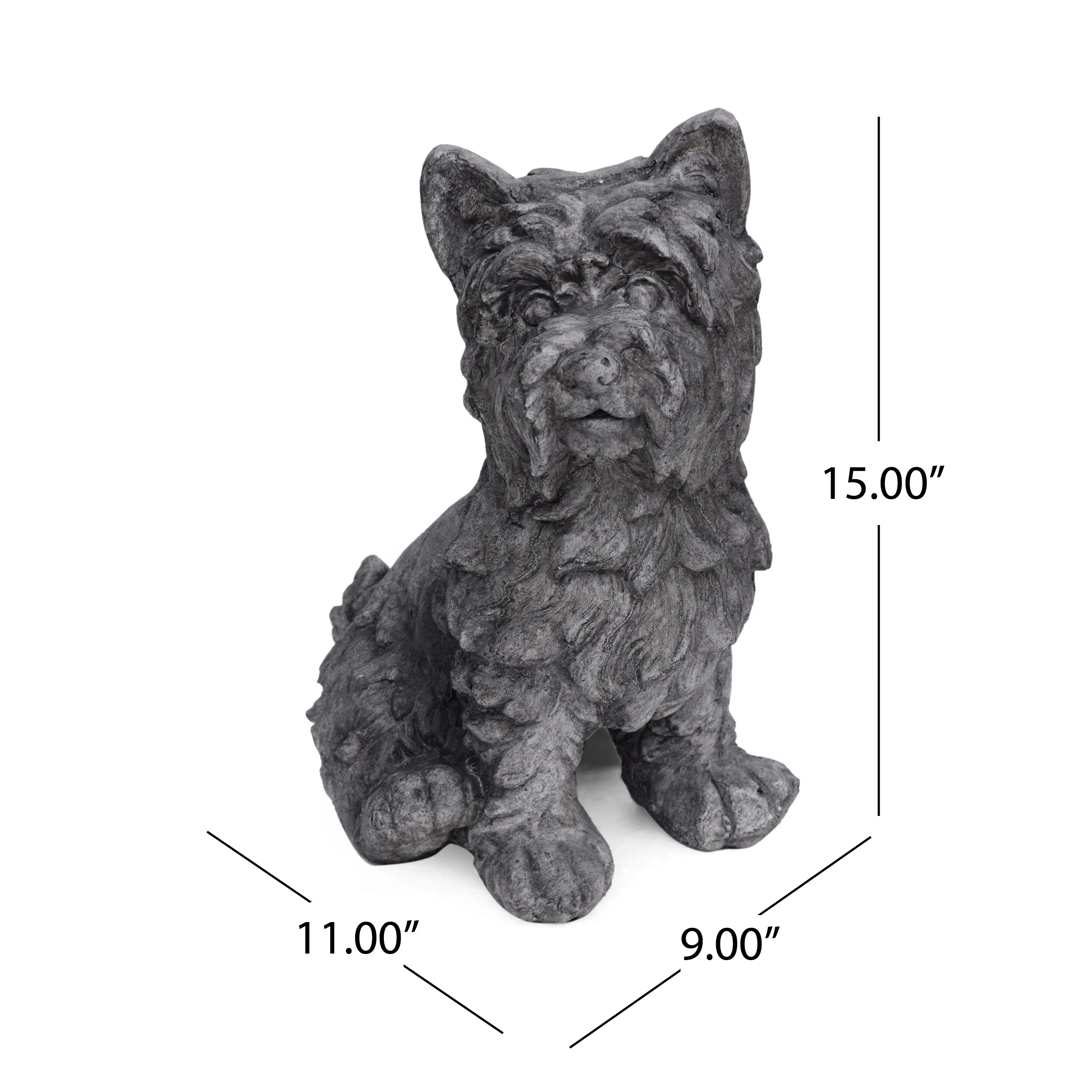 Cricket Dog Cast Stone Garden Statue - Image 4