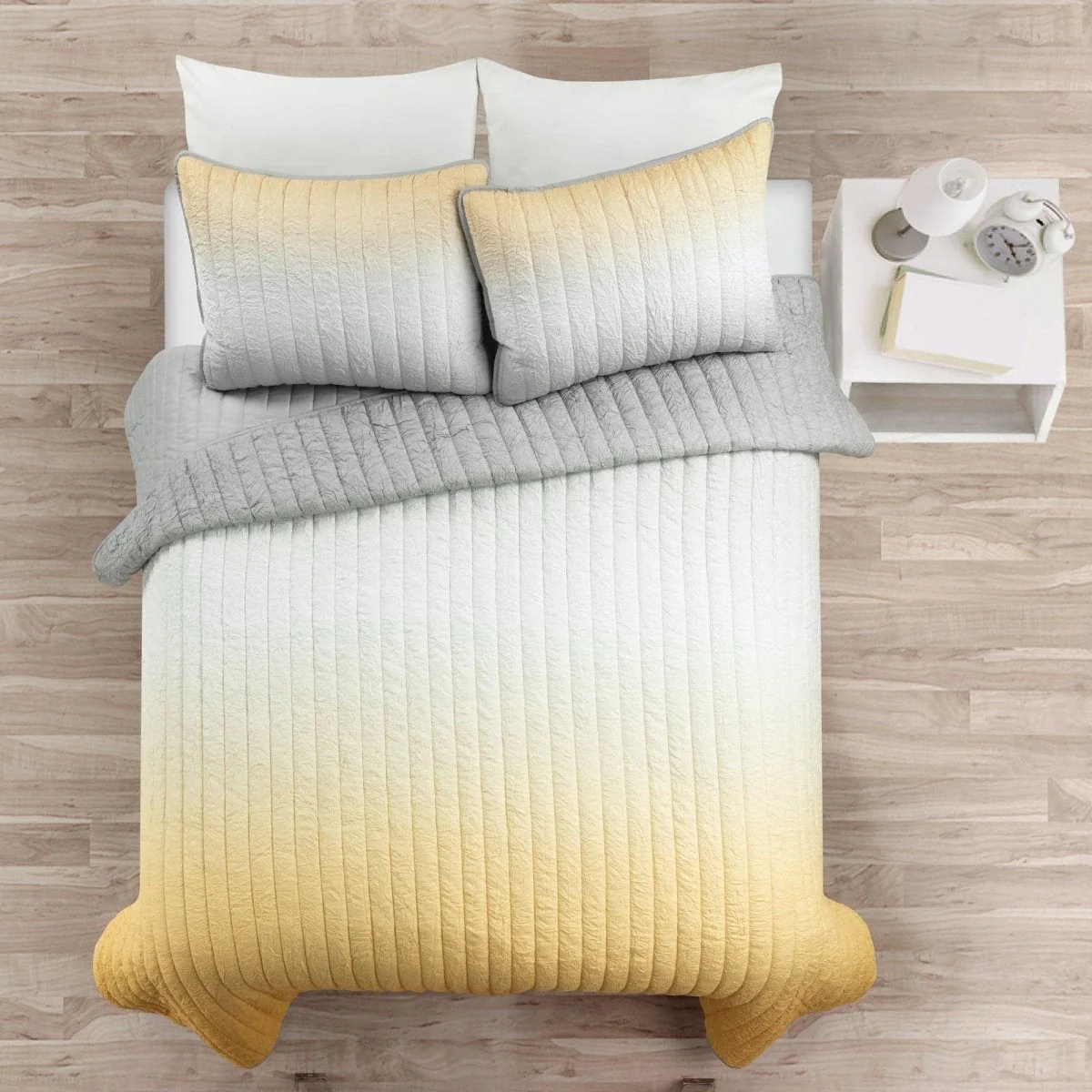 Crinkle Ombre Oversized Quilt 3 Piece Set - Image 12