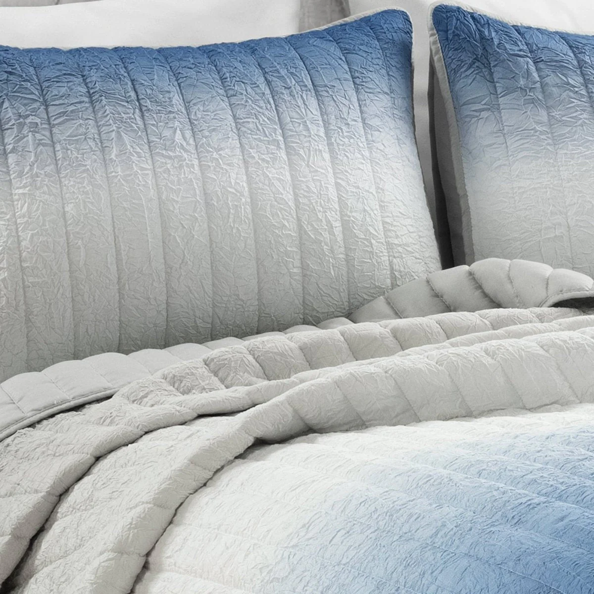 Crinkle Ombre Oversized Quilt 3 Piece Set - Image 5