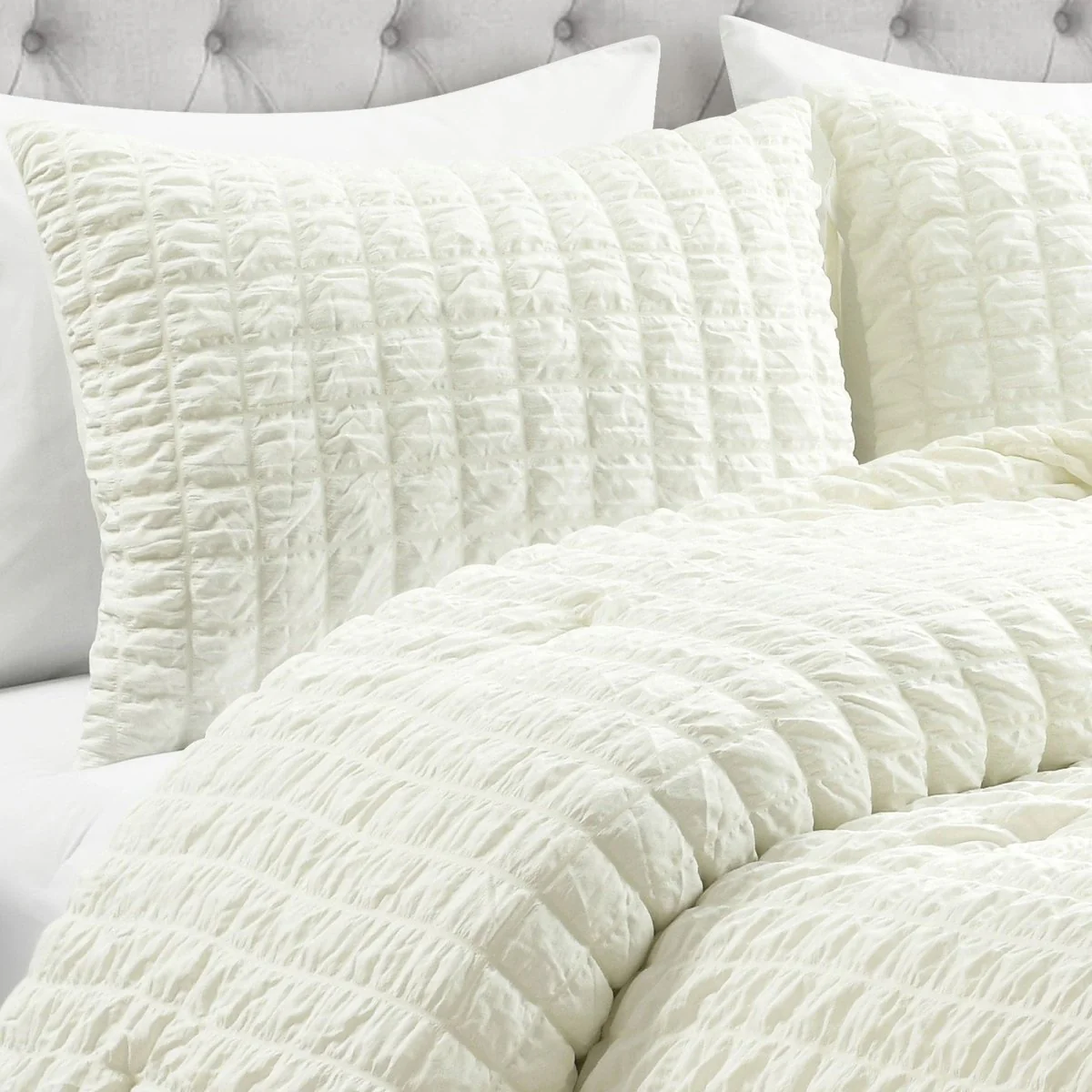 Crinkle Textured Dobby Comforter Set - Image 16