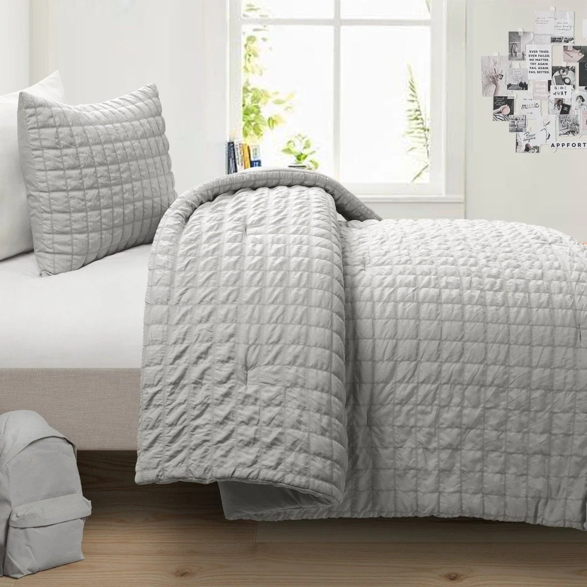 Crinkle Textured Dobby Comforter Set - Image 40