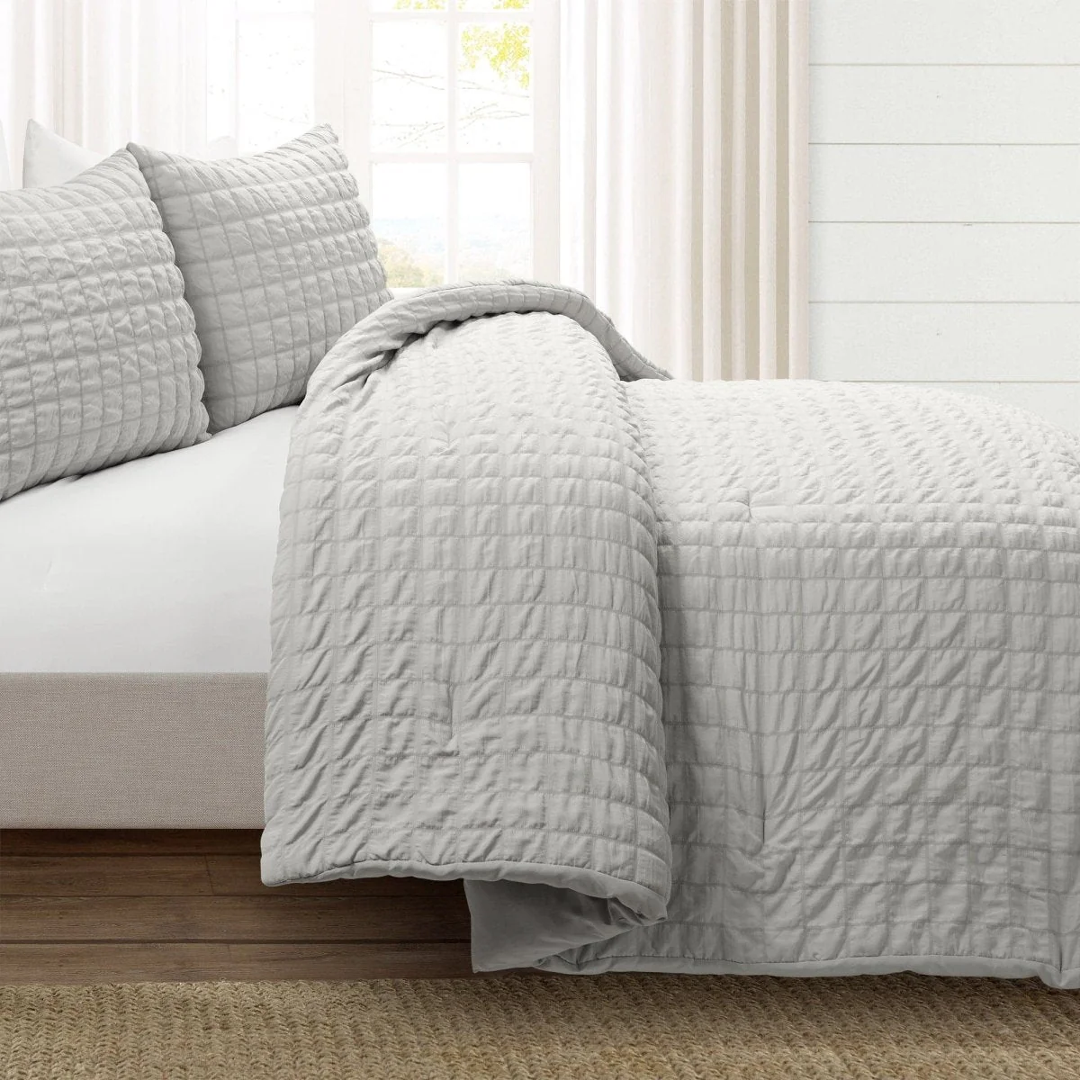 Crinkle Textured Dobby Comforter Set - Image 42