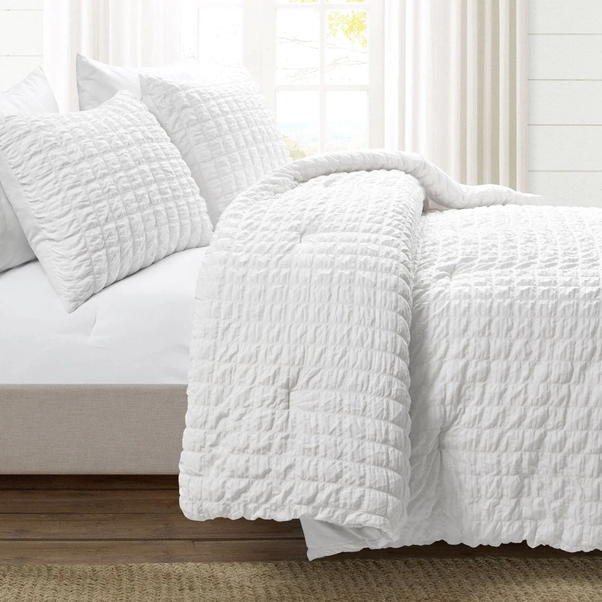 Crinkle Textured Dobby Comforter Set - Image 8