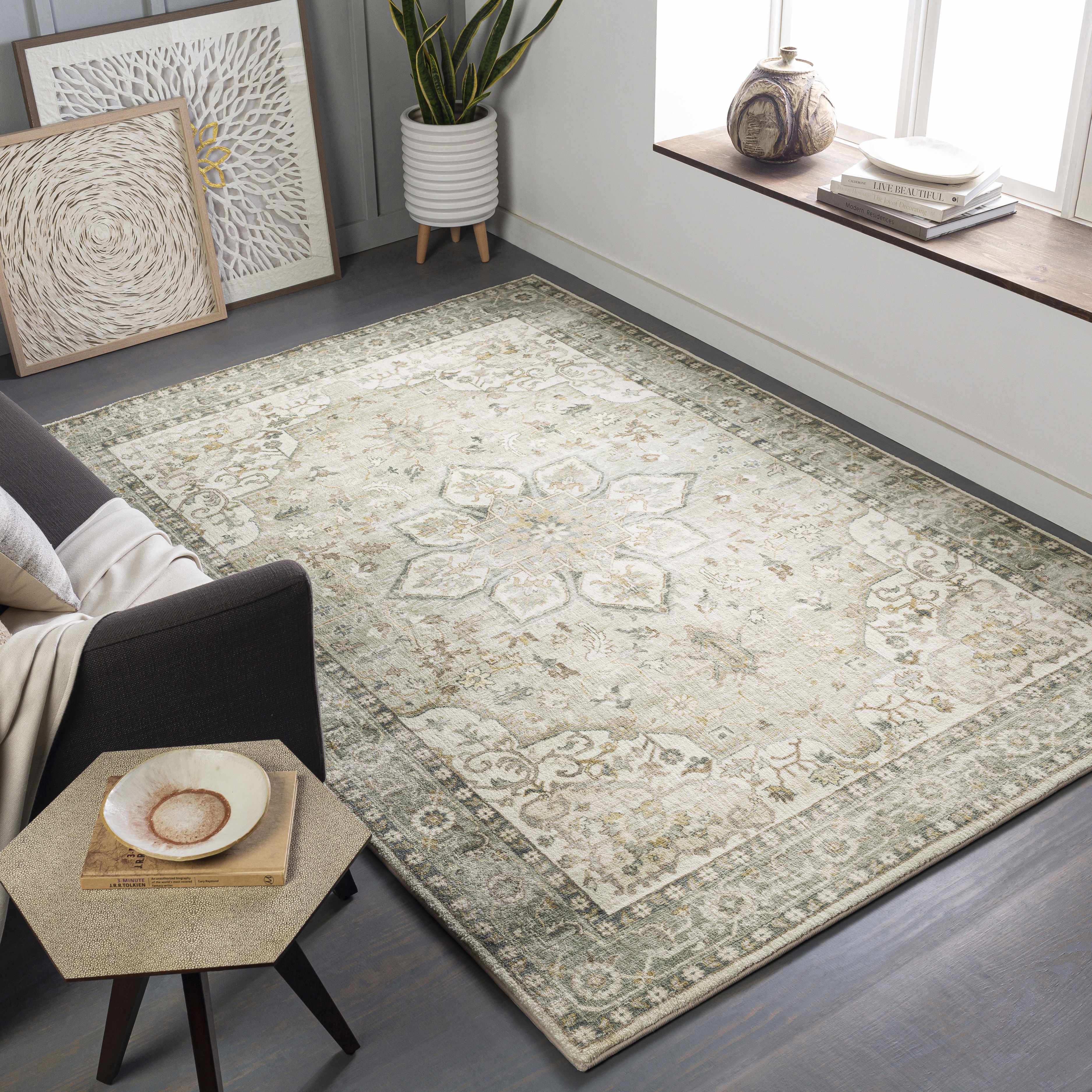 Crondall Sage Traditional Area Rug - Image 3
