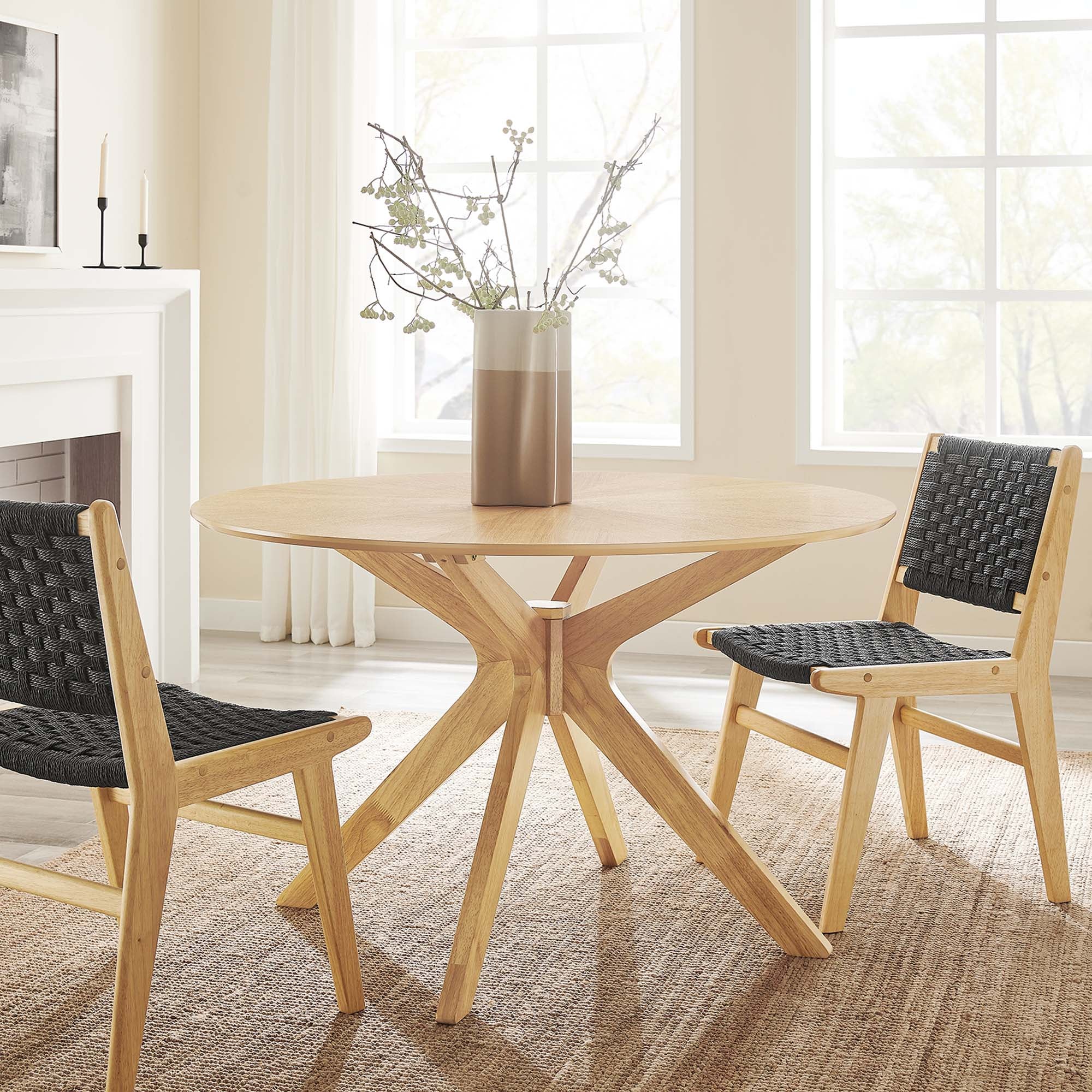 Crossroads 47" Round Wood Dining Table by Modway - Image 10