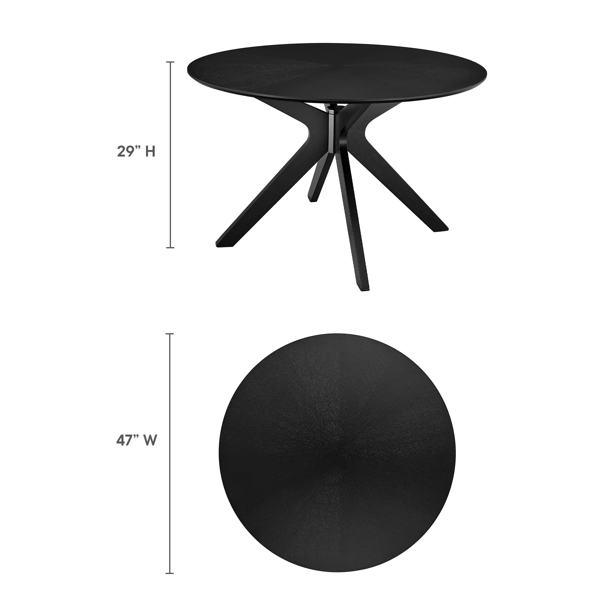 Crossroads 47" Round Wood Dining Table by Modway - Image 17