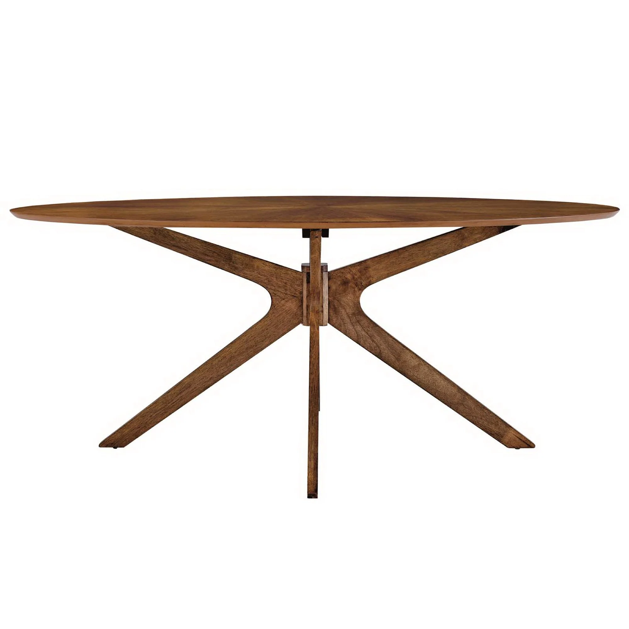 Crossroads 71" Oval Wood Dining Table by Modway - Image 2