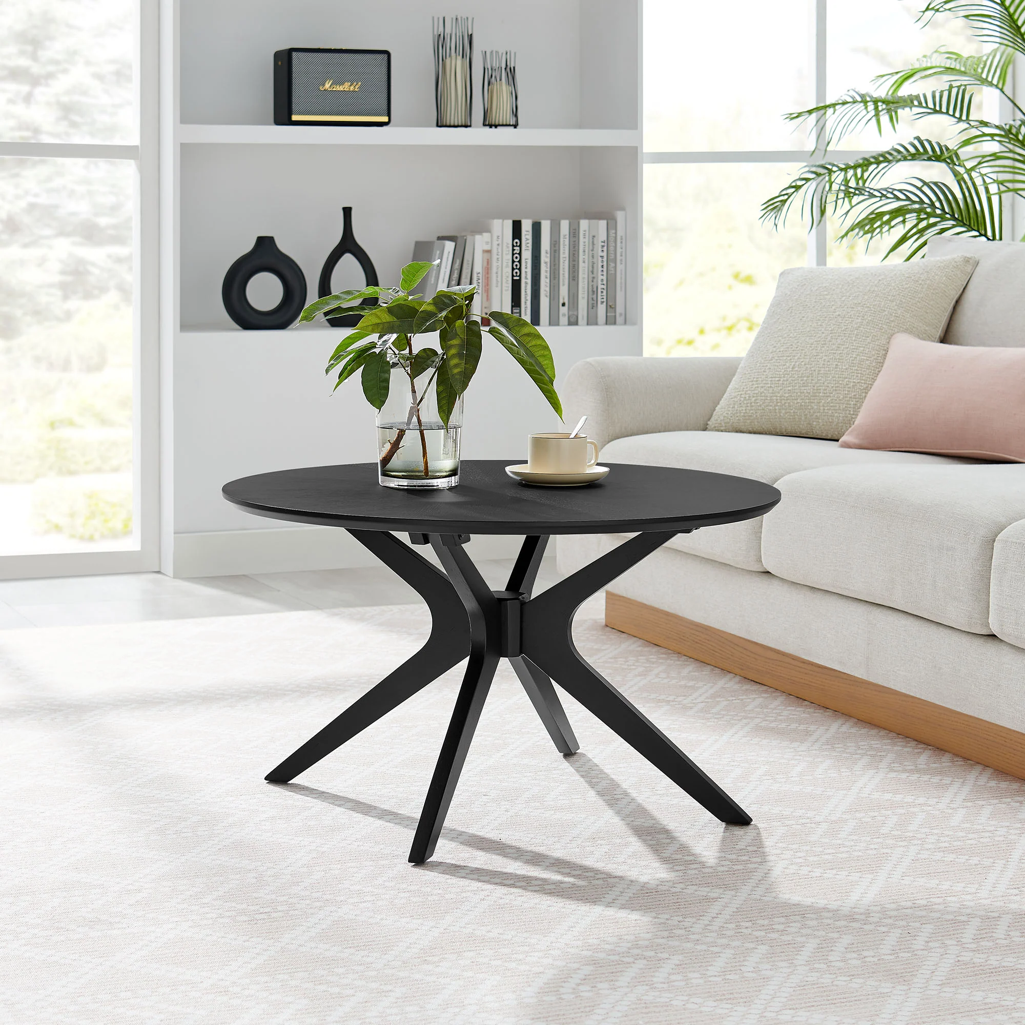 Crossroads Round Wood Coffee Table by Modway - Image 9