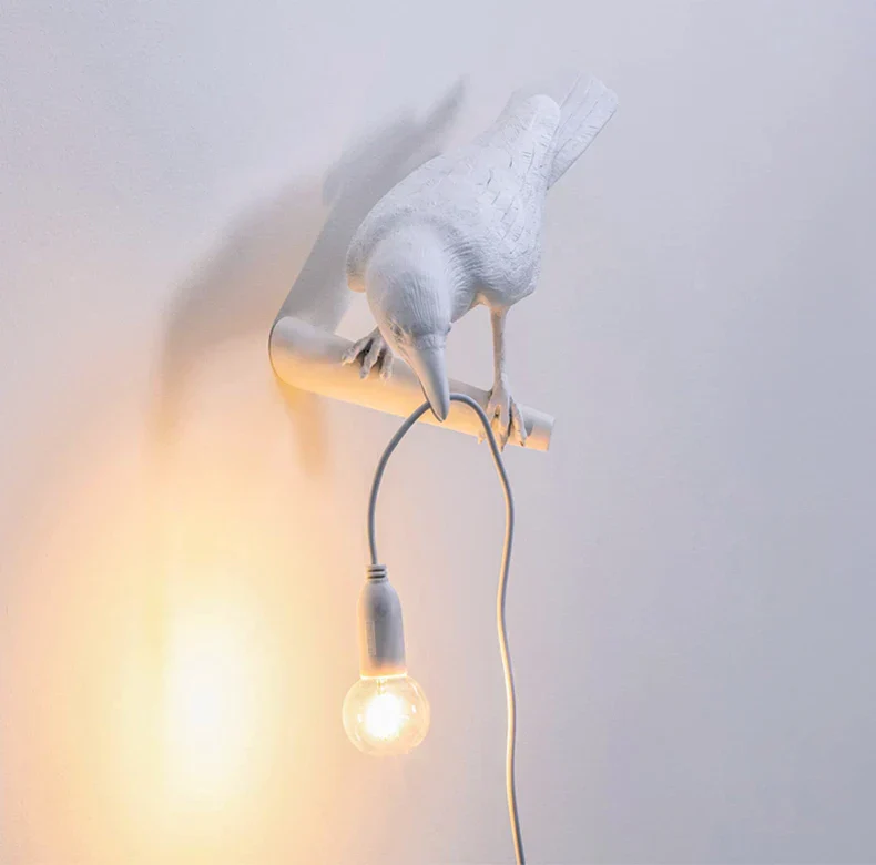 Crow Bird Wall Lamp – Resin Bedside Night Light for Bedroom & Living Room Decor - Image 14