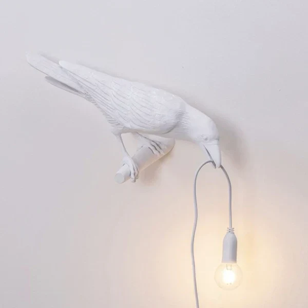 Crow Bird Wall Lamp – Resin Bedside Night Light for Bedroom & Living Room Decor - Image 18