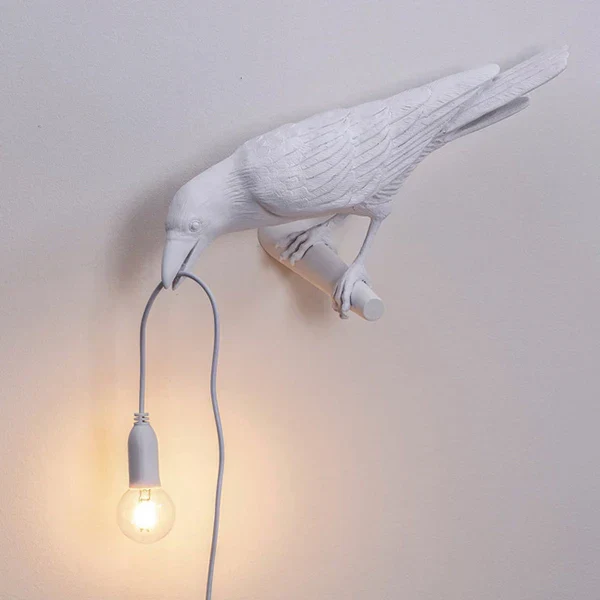 Crow Bird Wall Lamp – Resin Bedside Night Light for Bedroom & Living Room Decor - Image 21