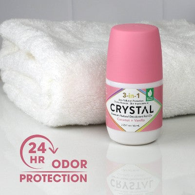 Crystal 3-in-1 Natural Mineral Roll-On Deodorant Coconut + Vanilla 2.25 fl oz - Image 3